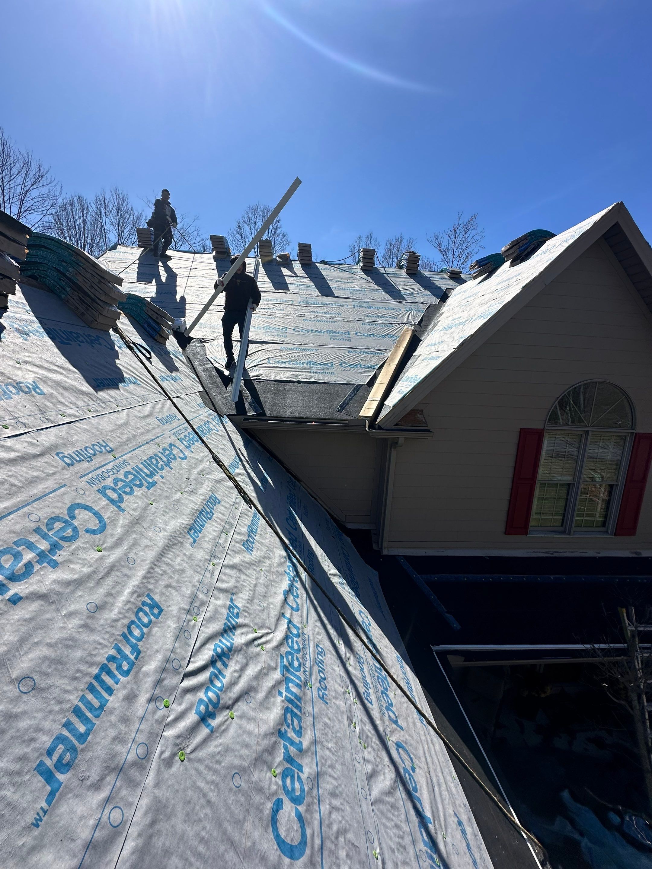 Residential Roofing Installation using certainteed Landmark Shingles by Fahey Roofing + Contracting