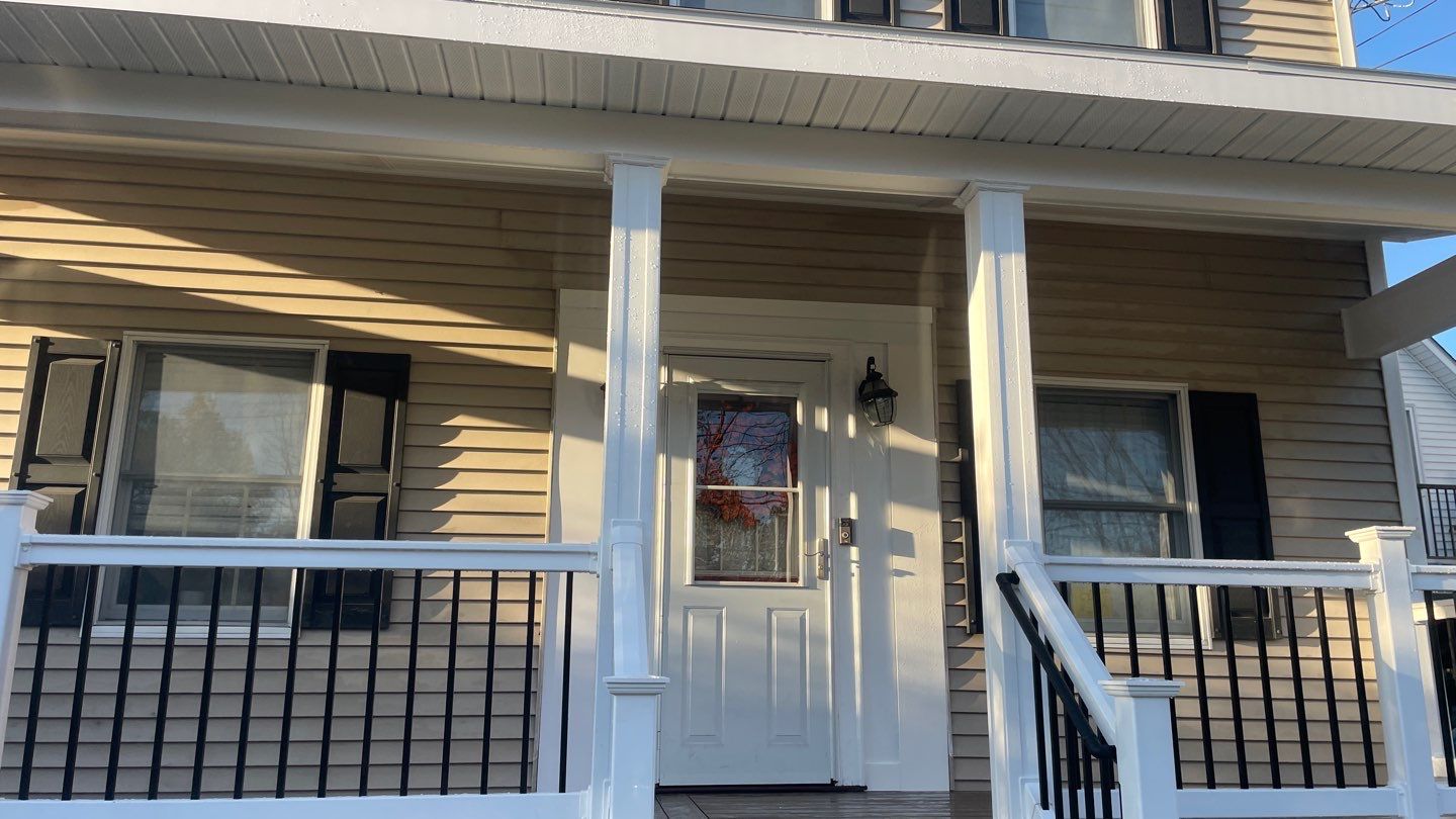 New Front Porch using Deckorators Venture - Color Sandbar by deck guardian