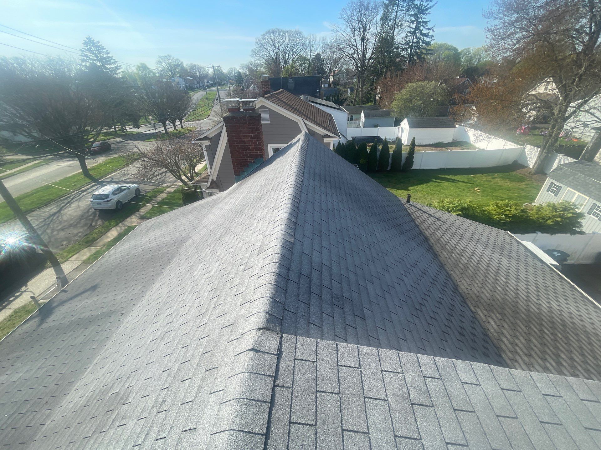Residential Roofing Replacement Featuring Owens Corning Estate Gray Shingles in Milford by A Plus Exterior