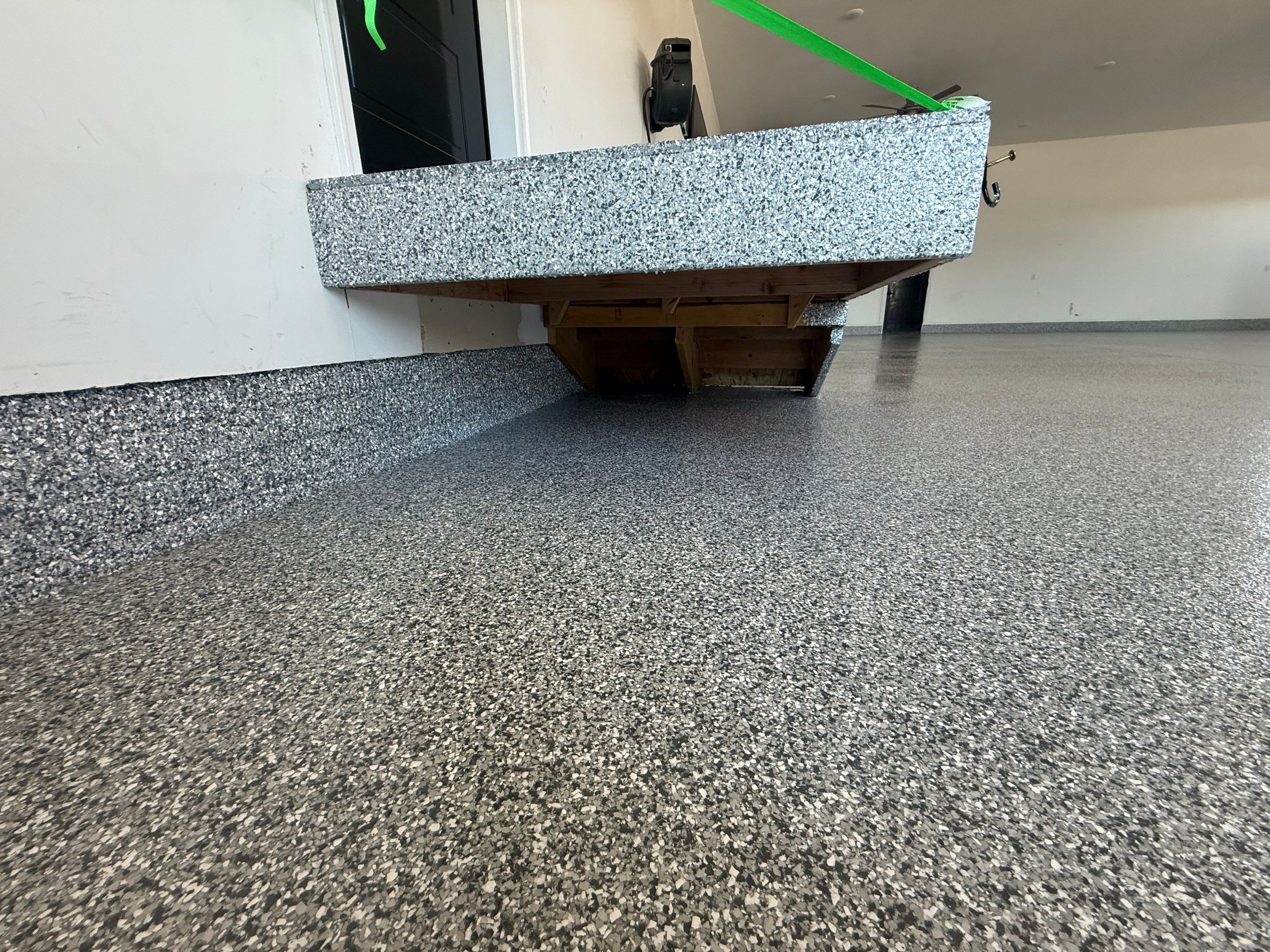Gravel Flake Garage Floor Coating in Yankton by Select Painting, Coatings & Garage Cabinets