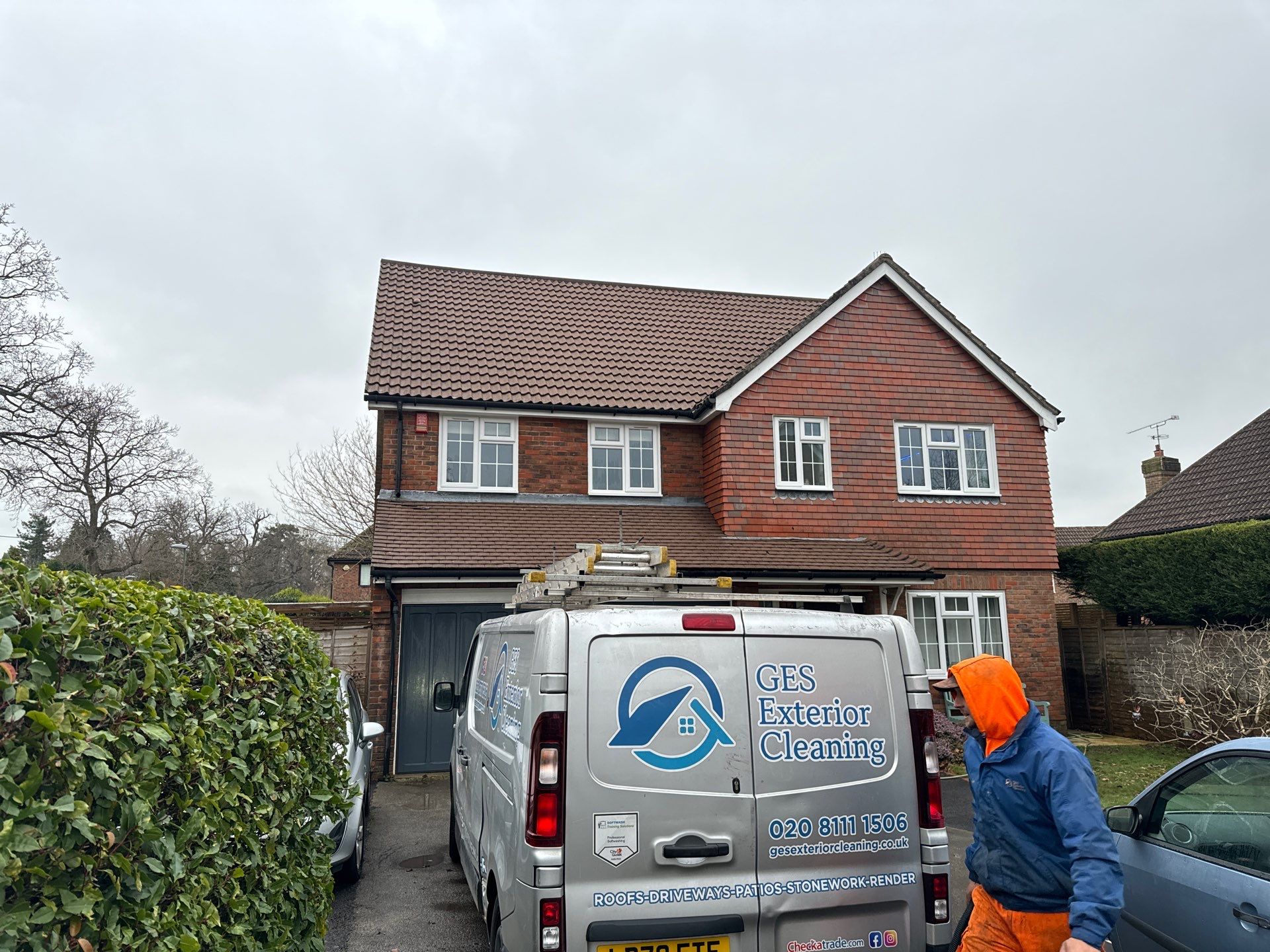 Roof Cleaning and Biocide Treatment using Honda 15lpm Low Pressure Washing Machine by Ges Exterior Cleaning ltd