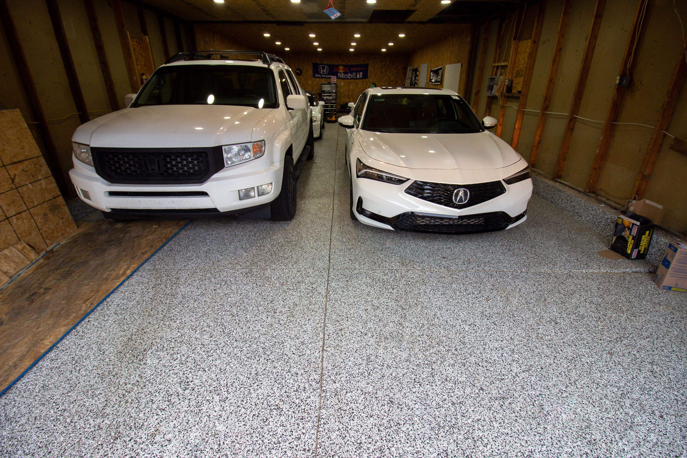 Garage Floor using Domino by Your1DayFloor.com
