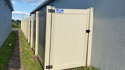 Bradenton, FL  6 ft. Tall Tan Vinyl Privacy Fence