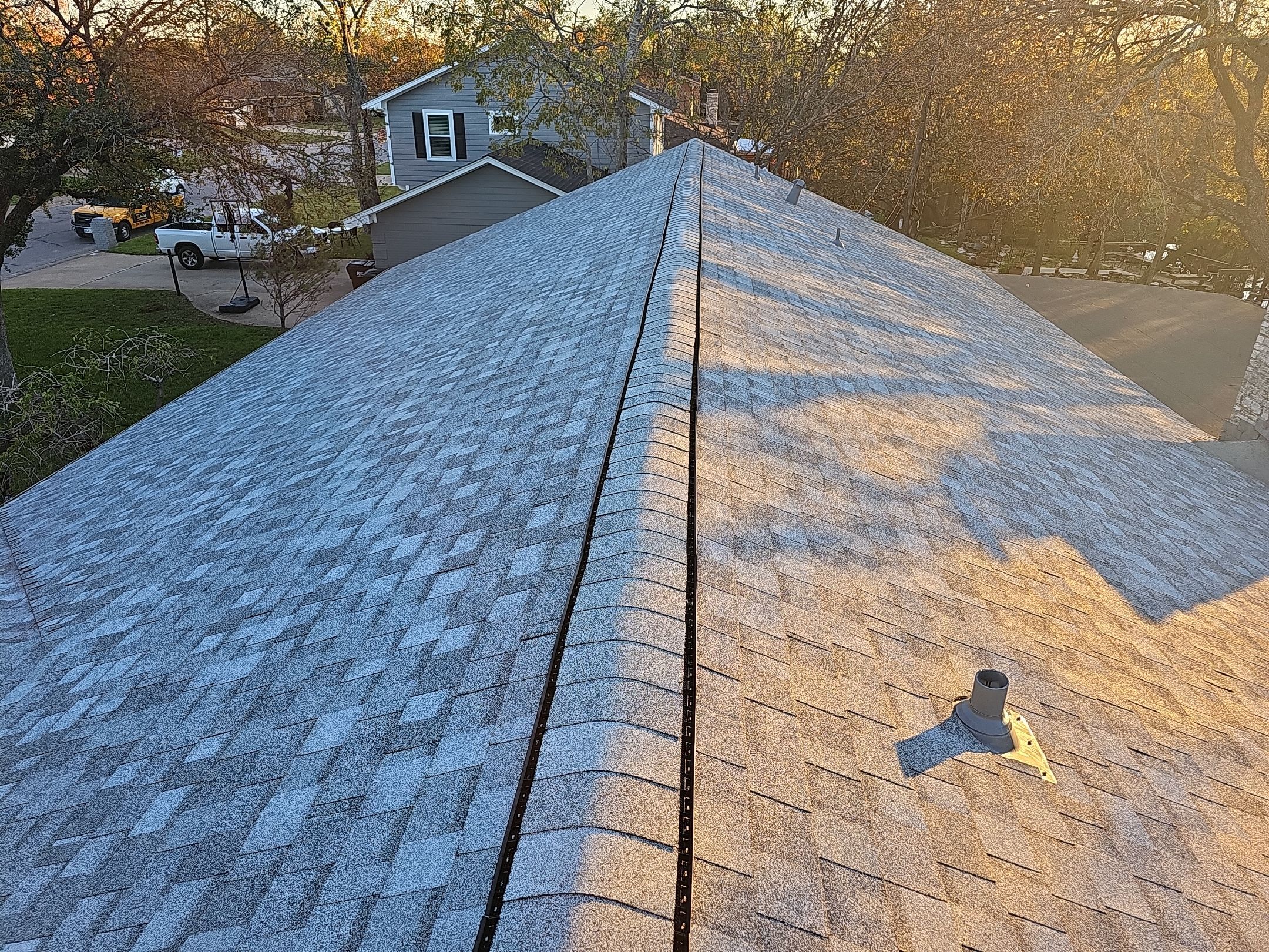Residential Roof Install IKO Dynasty Froststone Grey by DeZign Roofing & Exteriors