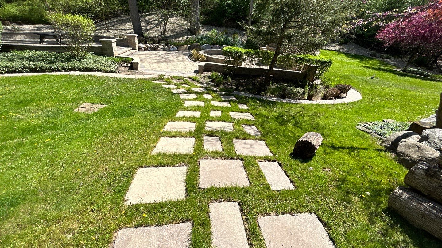 natural stone using Algaecide, soft wash soap by Northern Power Washing LLC.