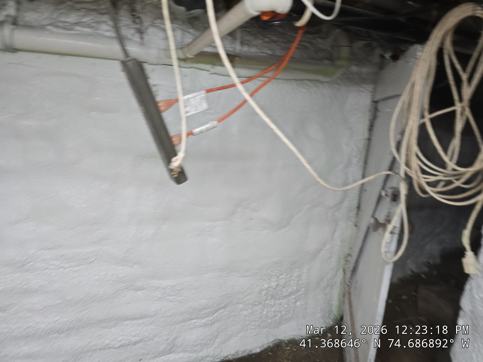 Basement Exterior Walls using Closed Cell Spray Foam by NYS Foam & Energy