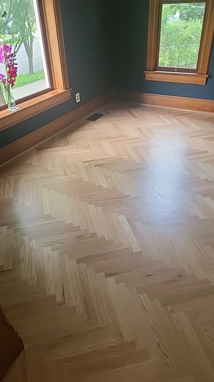 Historical herringbone by Ann Arbor Hardwoods 