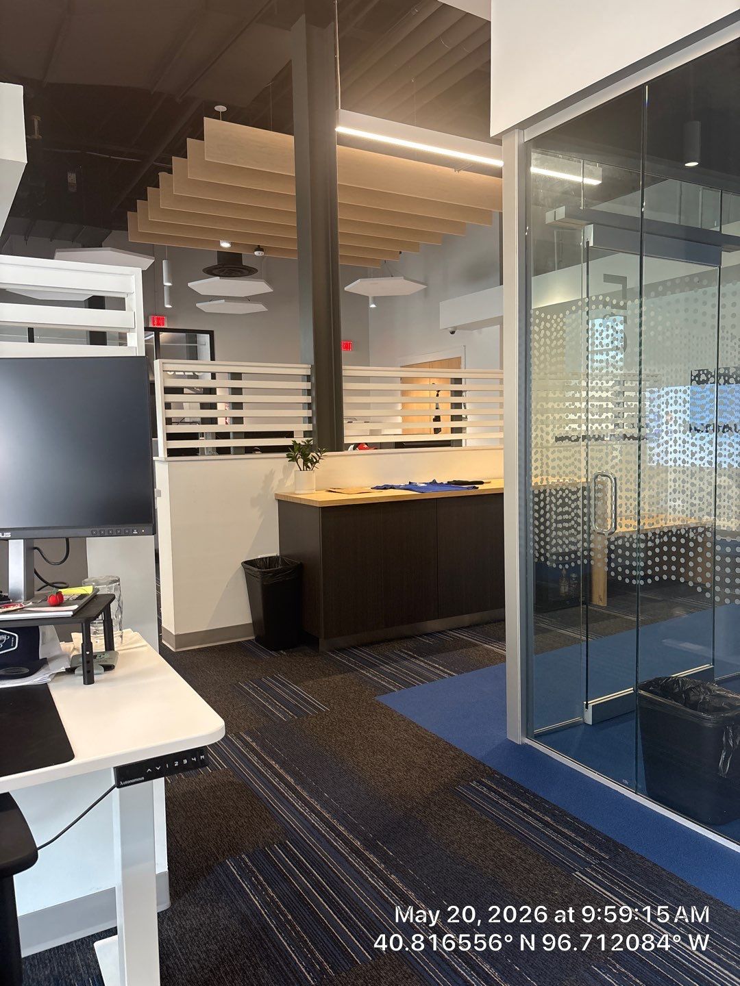 Modern Office Interior Build Out with Acoustic Ceilings in Lincoln by CompanyCam Sales Demo