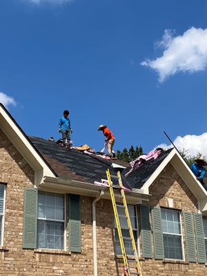 Residential Roofing Installation using Owen's Corning Duration (Lifetime) Shingles