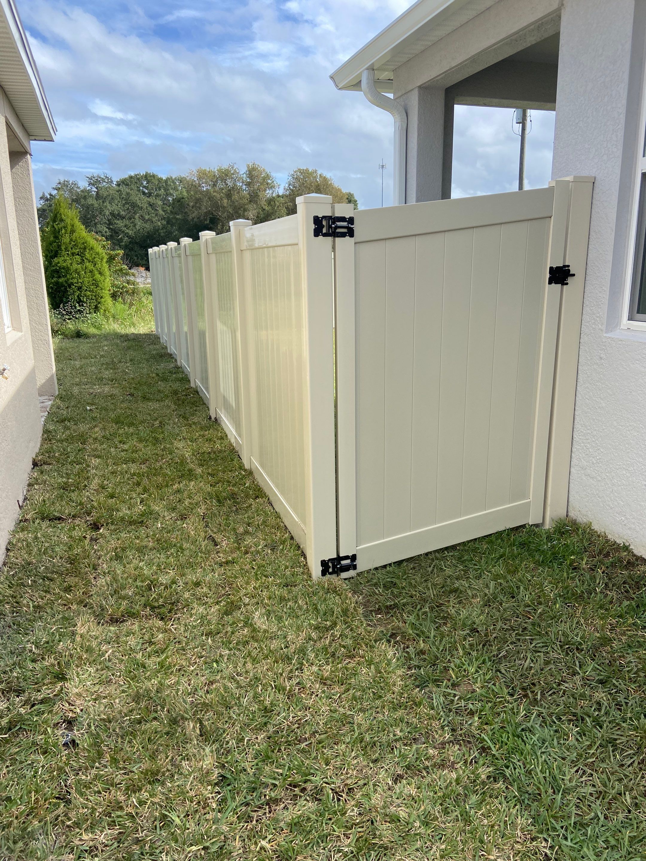 Bradenton, FL 6 ft. Tall Tan Vinyl Privacy Fence  by Asap fence and gates, LLC