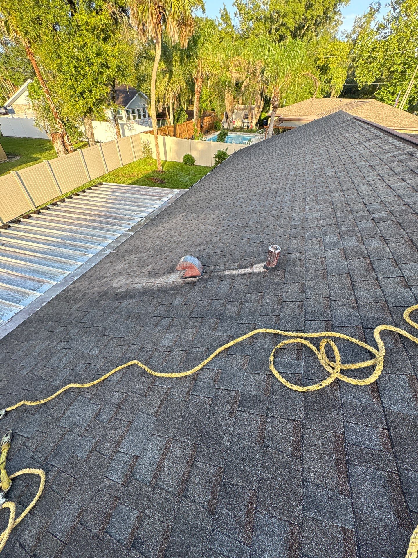 Architectural Shingle Roof Replacement and Attic Inspection in Orange City by Pinnacle Roofing Group