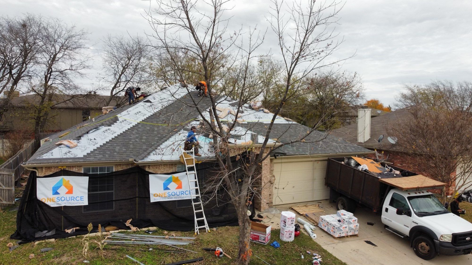 Residential Roofing Installation using CertainTeed Landmark MaxDef Georgetown Grey by OneSource Roofing and Restoration