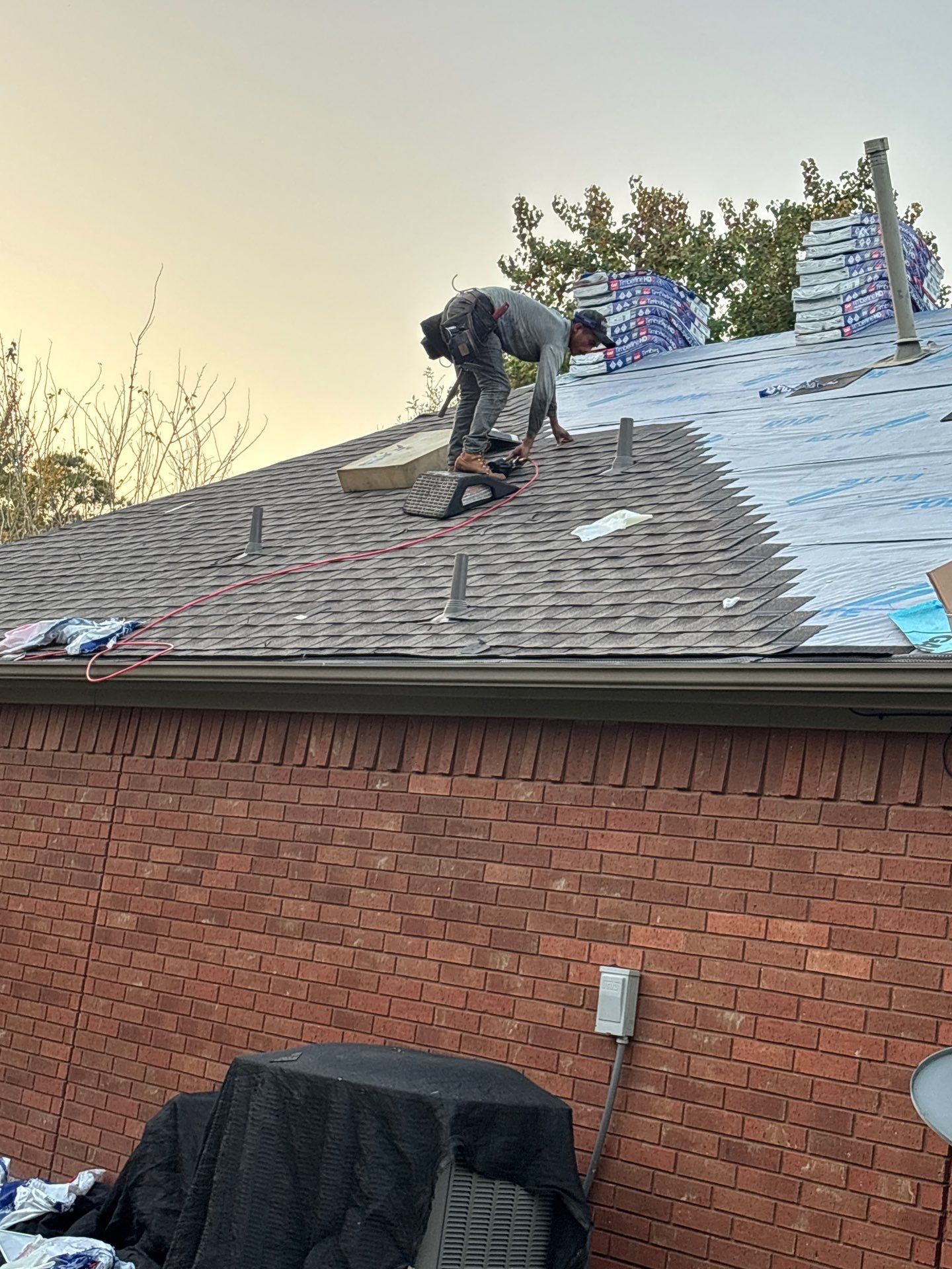 Residential Roof Replacement using GAF- Weathered Wood by Elite Roofing LLC