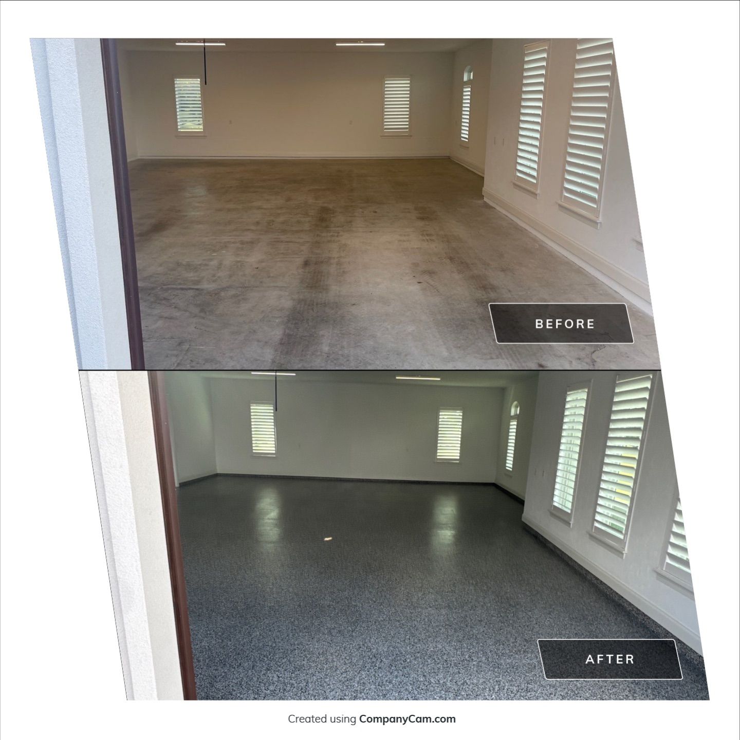 Garage Project in Newberry, FL in Domino by Cross Creek Concrete Coatings