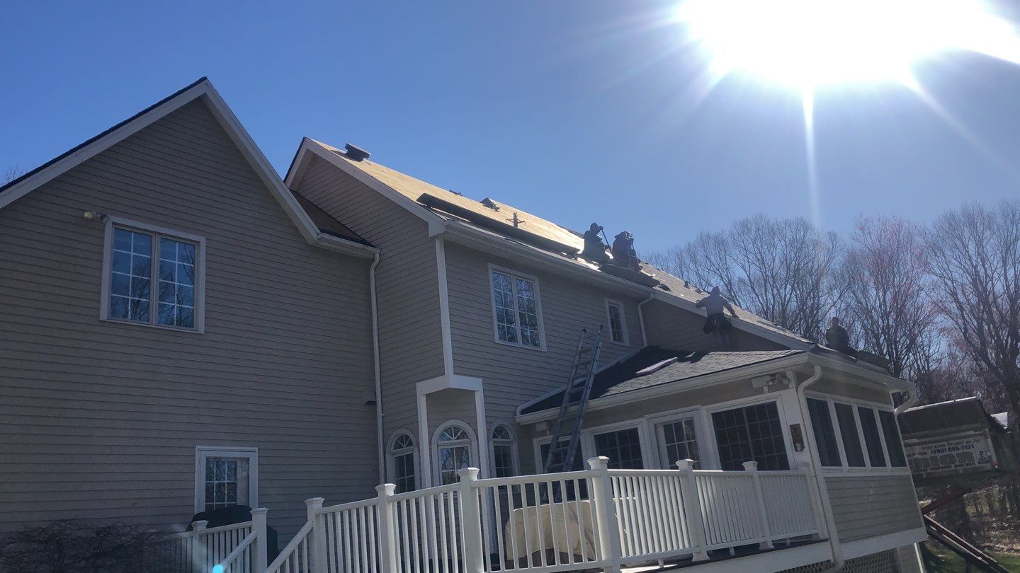 Residential Roofing Installation using Owens Corning TruDefinition Onyx Black by A Plus Exterior