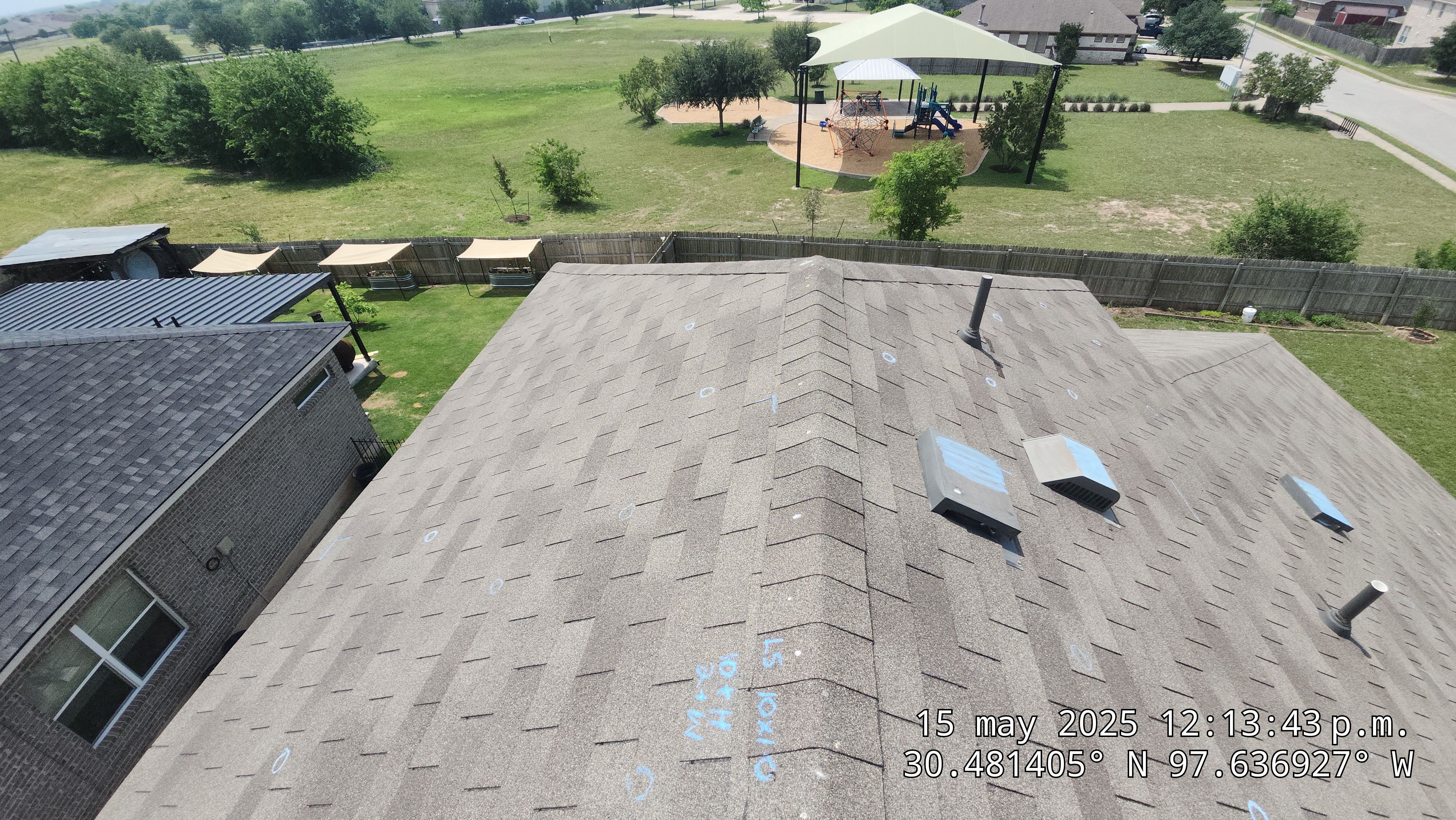 Architectural Shingle Roof Replacement Following Hail Damage in Round Rock by Caliber Restoration LLC