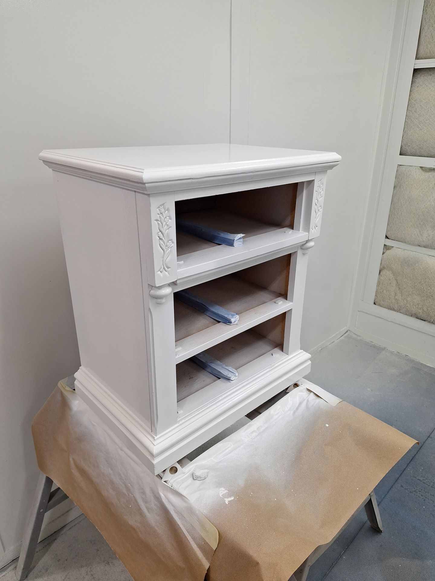 Repaint bedroom furniture, Pergola, and doors. Stain decking by Gordon Painting