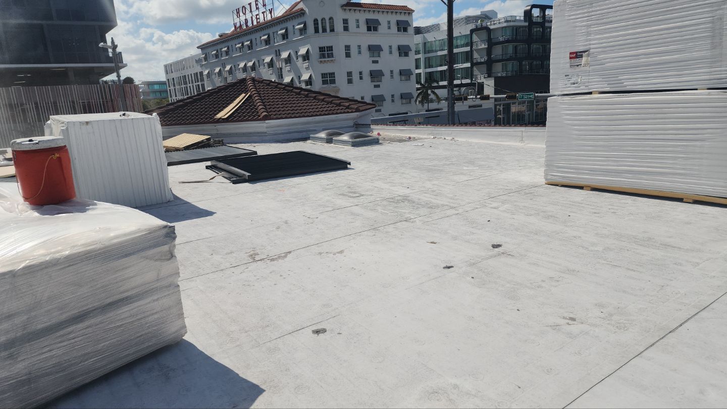 Commercial Flat Roof Installation and Renovation in Miami Beach by AJF ROOFING INC