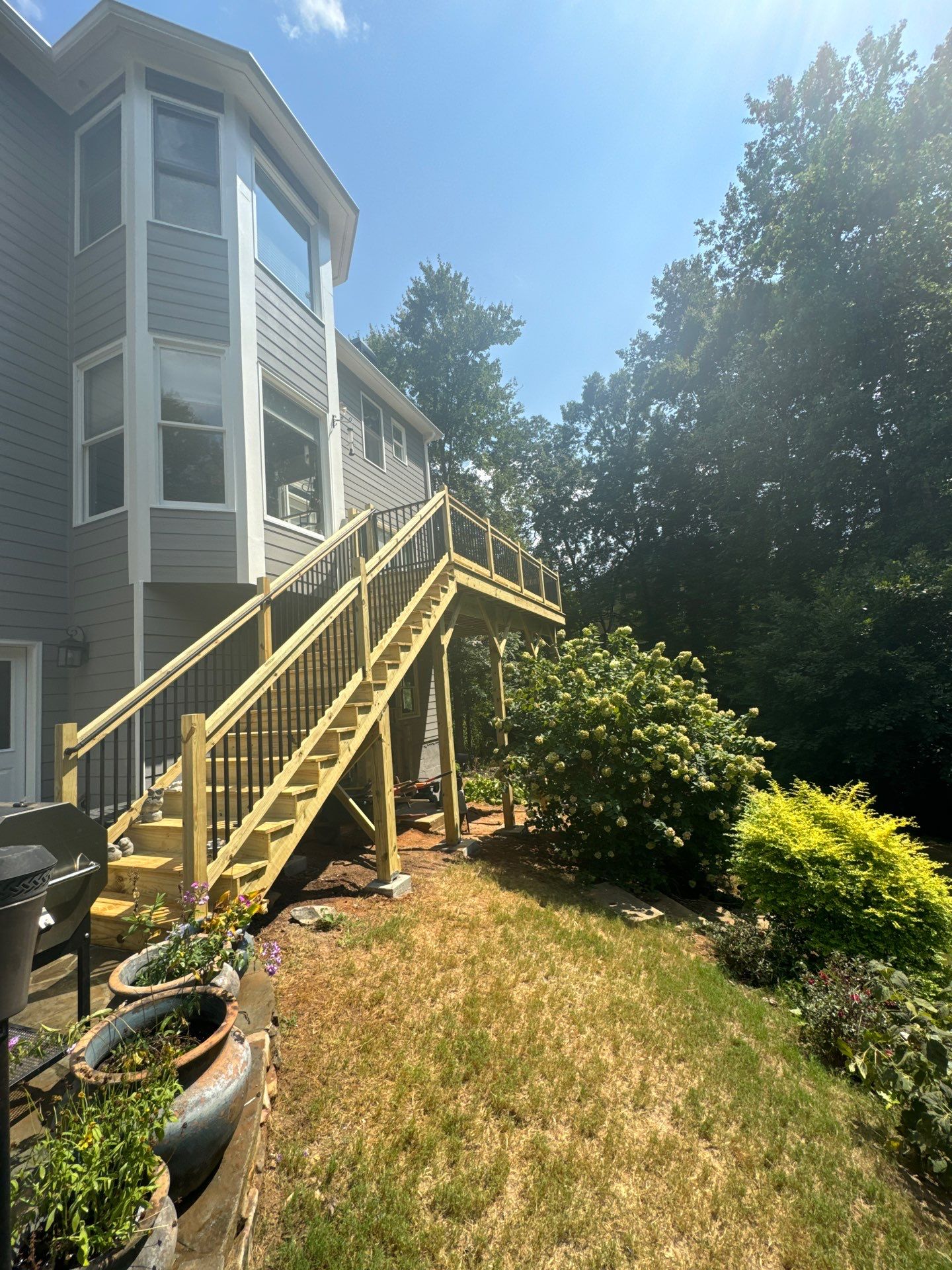 Pressure-Treated Wood Deck Replacement with Metal Balusters in Acworth by Swift Home Renovations