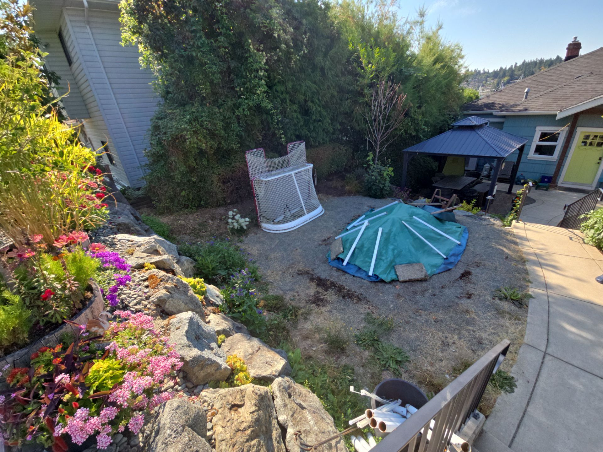 Backyard Transformation — Custom Shed, Paver Patio & Retaining Wall by Habanero Garden and Exterior Care