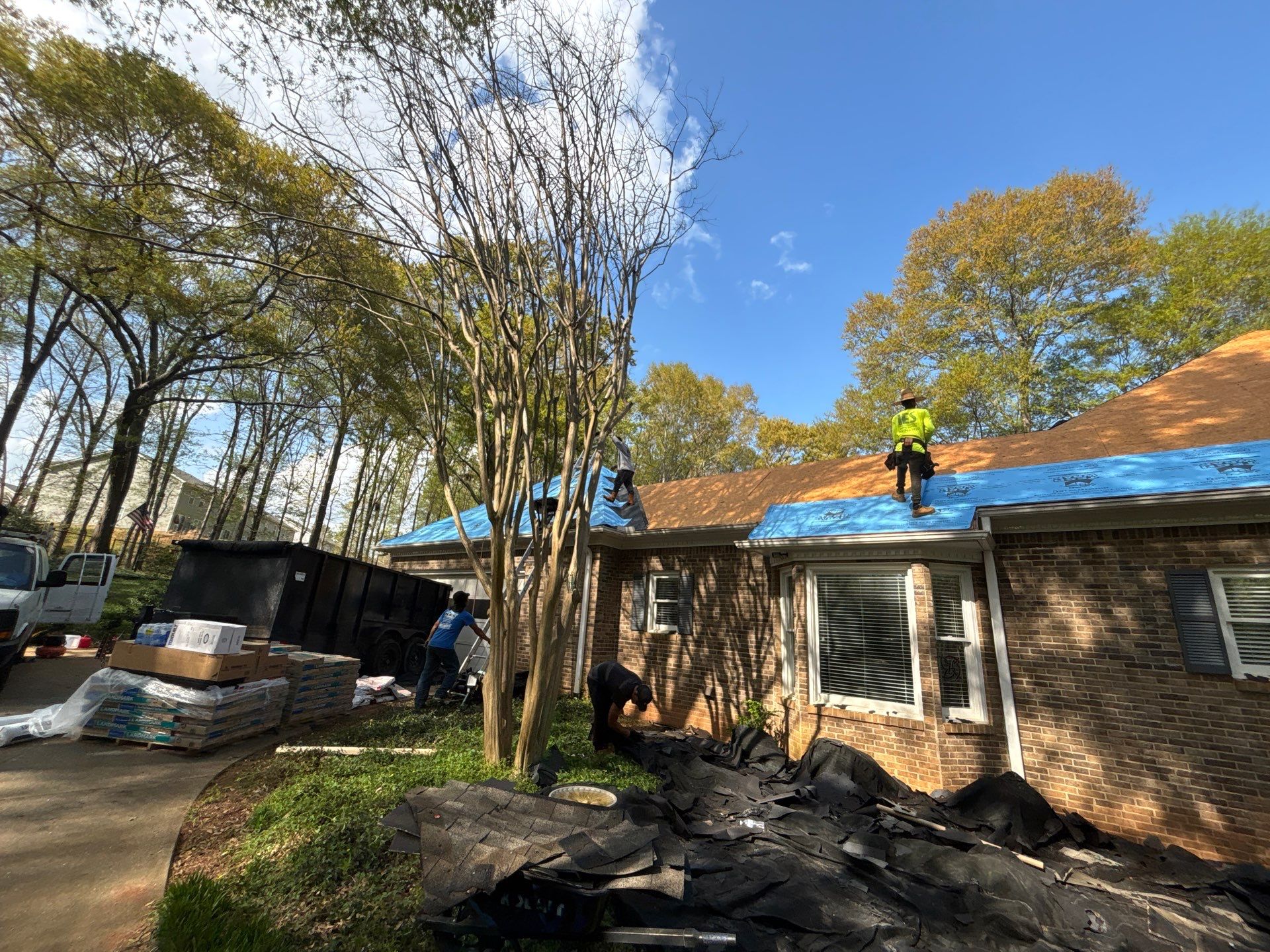 Spartanburg Residential Roof Replacement with Architectural Shingles and Skylights by Roofers LLC