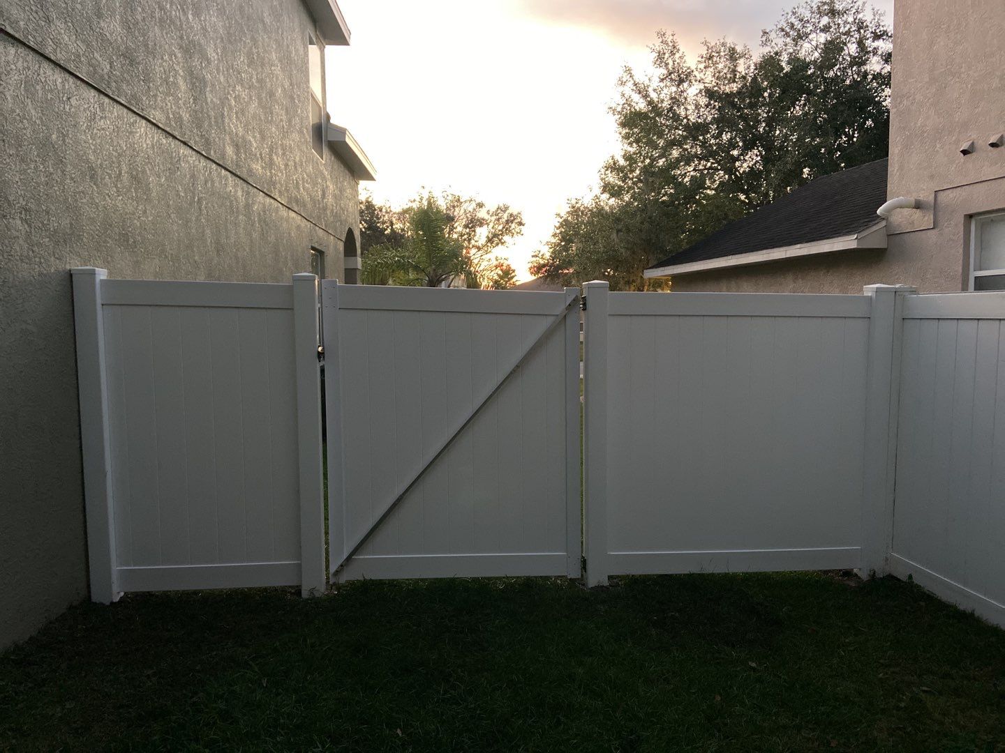 Bradenton, FL 6 ft. Tall White Vinyl Privacy Fence Installation and 4 ft. Spaced Picket Vinyl  by Asap fence and gates, LLC
