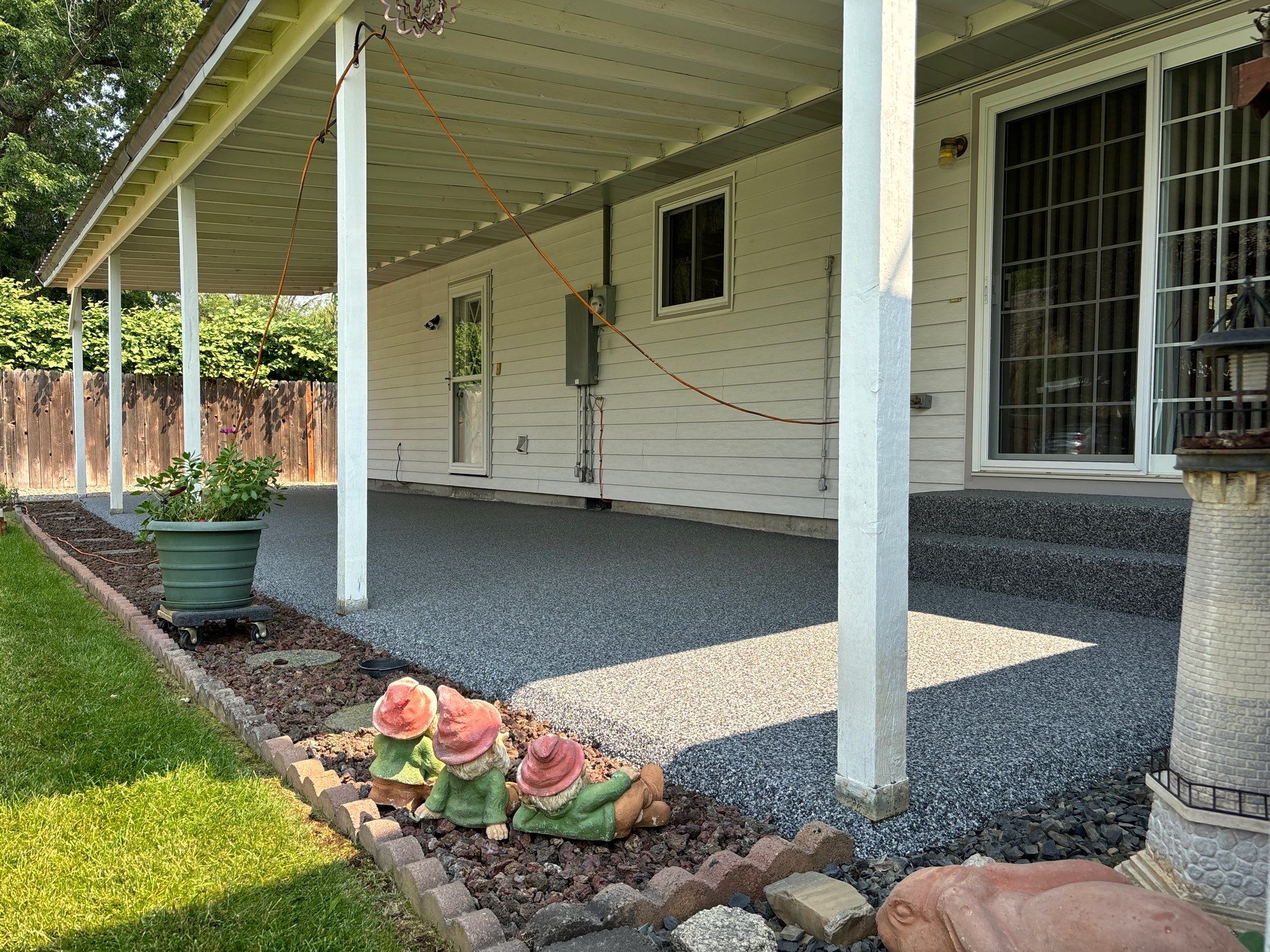 Front and Back Patio Makeover for Oscar by Mr. Mudd Concrete