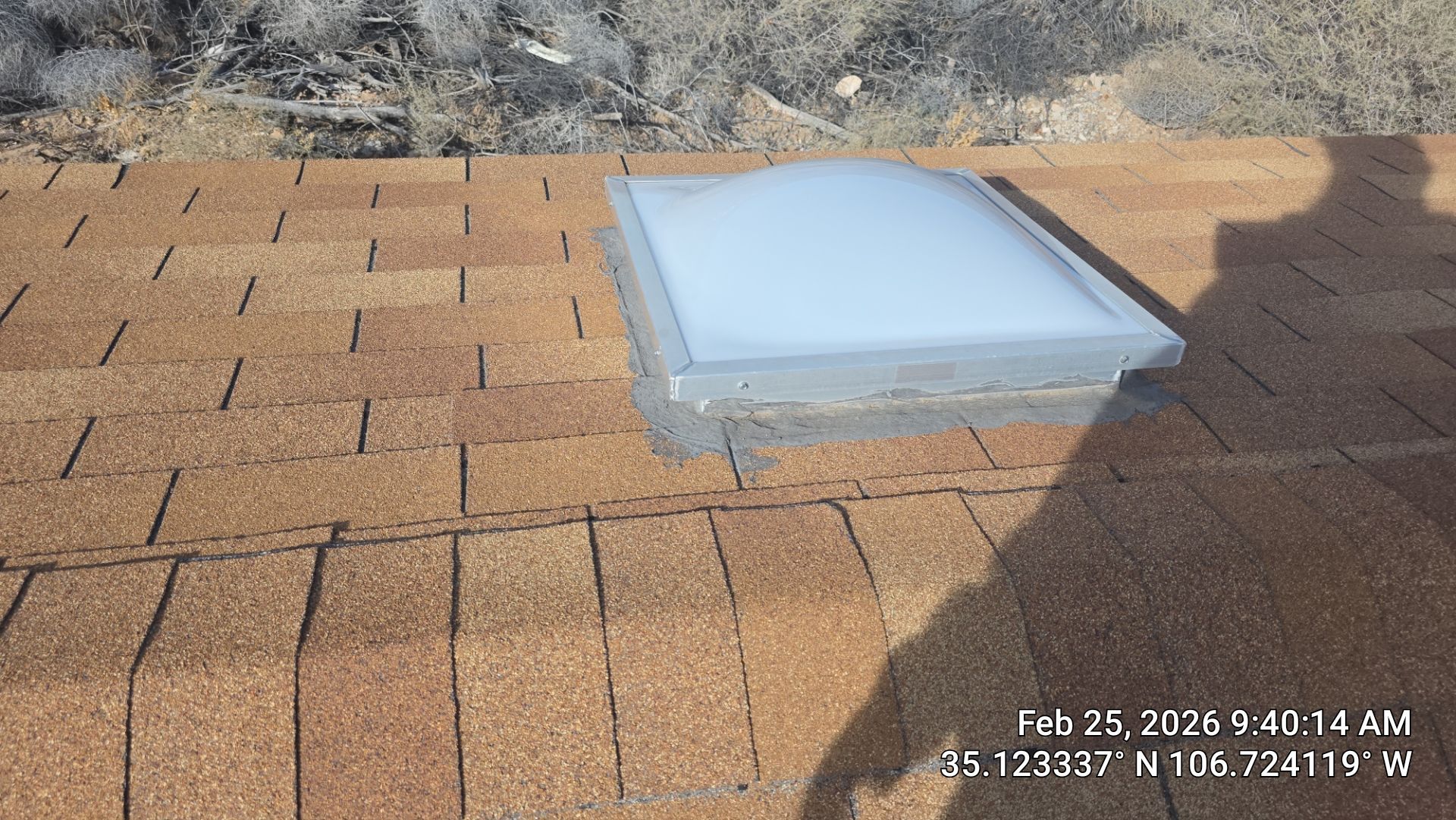Santa Teresa St NW • Albuquerque, NM 87120 New shed roof, fascia and gutters by Doyle Roof Masters Inc