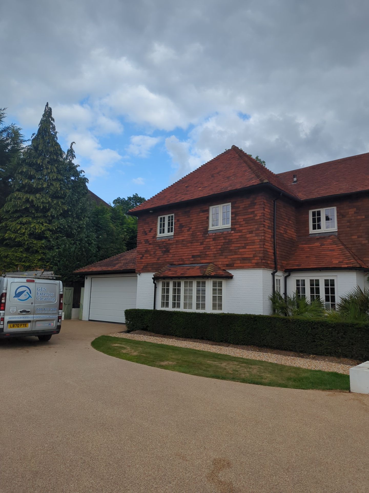 Roof Clean - Biocide Treatment using Honda 15lpm Low Pressure Washing Machine by Ges Exterior Cleaning ltd