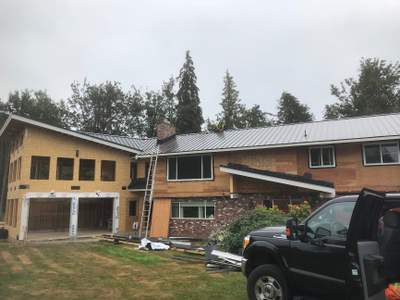 Residential Roofing Installation using 12" Prolok metal