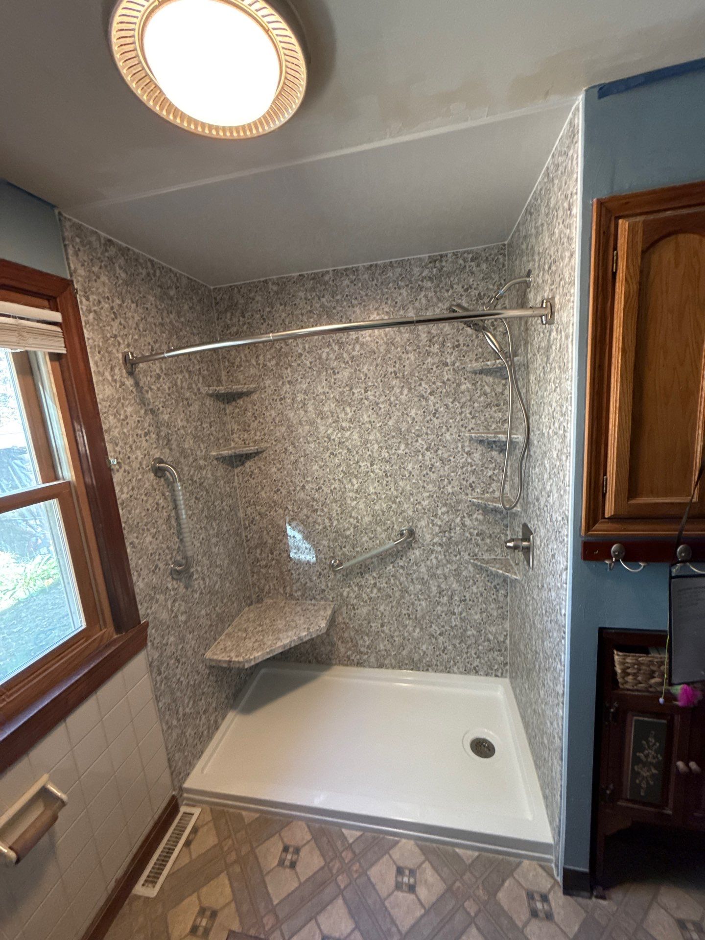Tub to Walk-In Shower Conversion in Colebrook, CT by Yankee Home Improvement