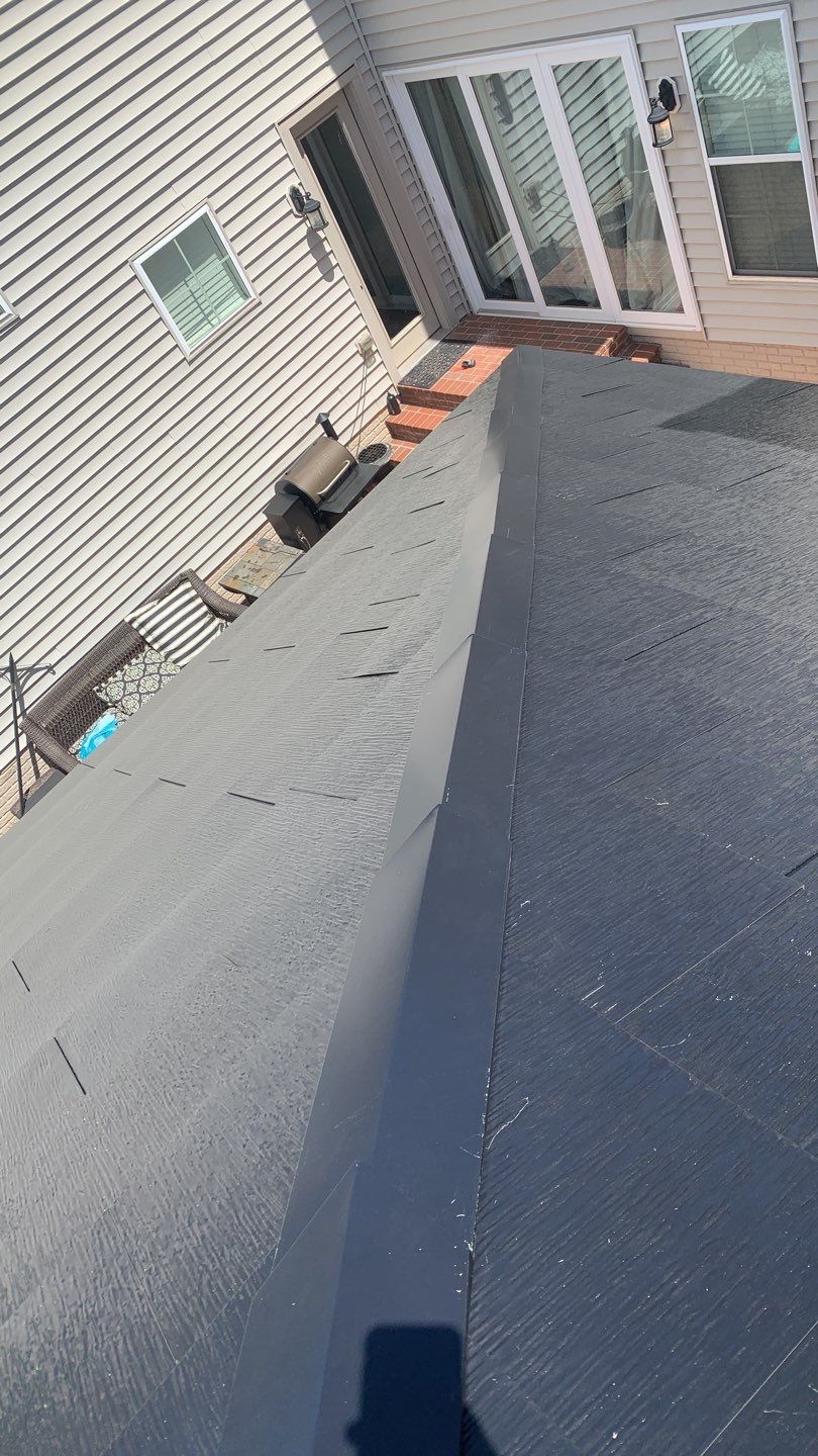 Tesla Solar Roof using Tesla Solar Roof V3 tiles by American Home Contractors