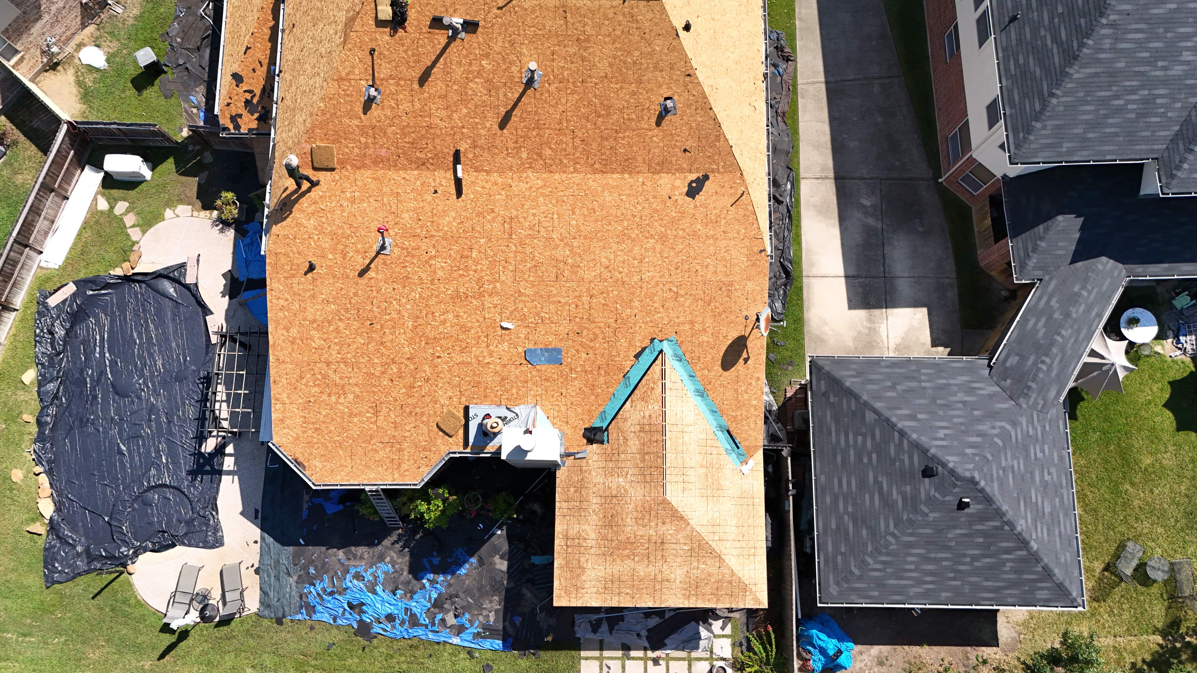Poolside Home Roof Replacement — Spring, TX by PL Roofing & SB Roofing, LLC.