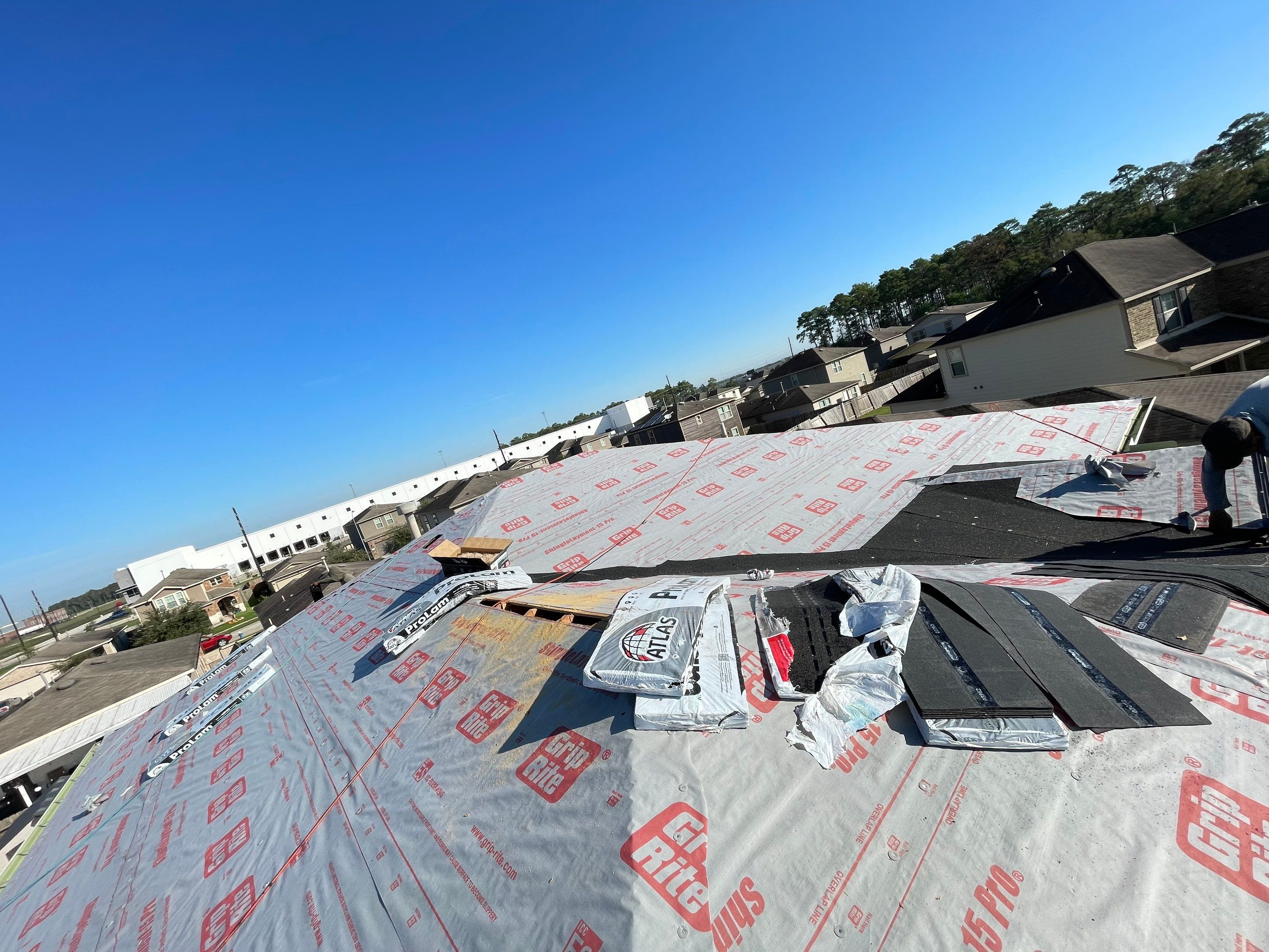 Residential Roofing Installation using Atlas ProLam® Shingles Black Shadow Color by CAP Roofing and Construction LLC