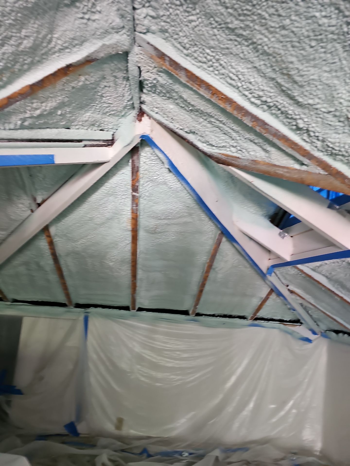 Attic Insulation using open cell spray foam by NYS Foam & Energy