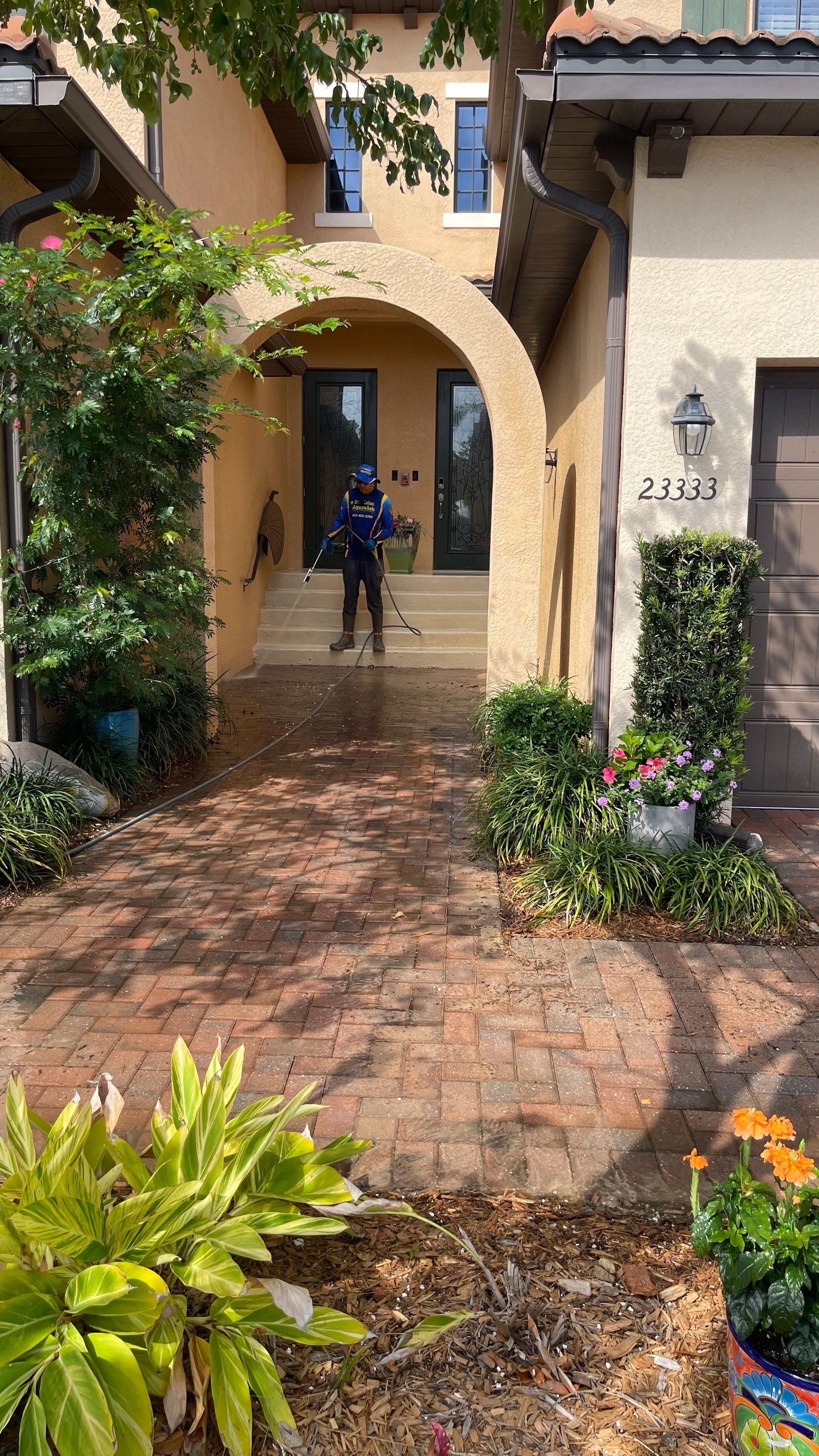 HOA Paver Driveway & Sidewalk Cleaning in Sarasota National, Venice, FL | Sunshine AquaWash by Sunshine AquaWash