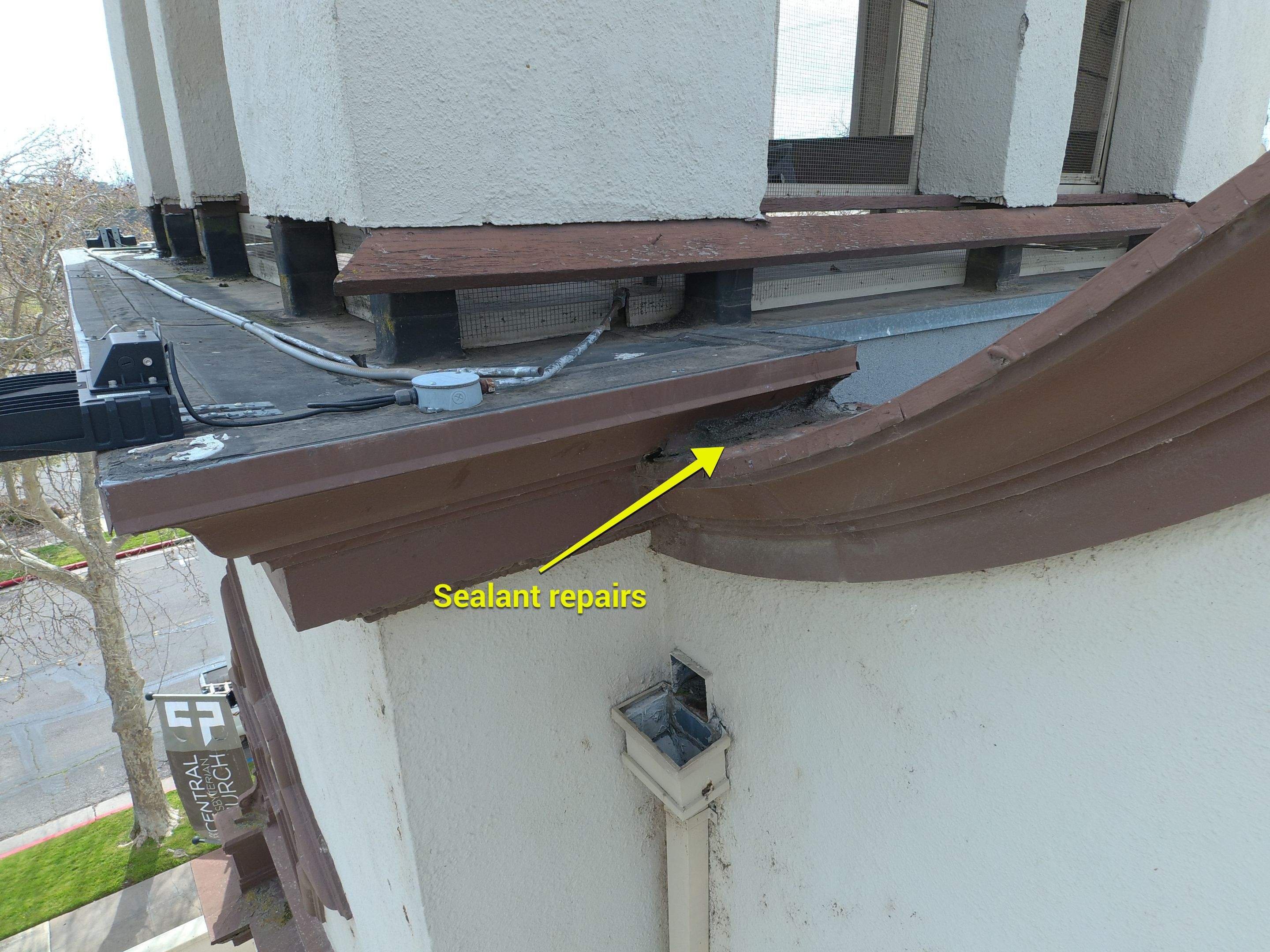  Presbyterian Church repairs to entrance architecture by Straight Edge Roofing Inc