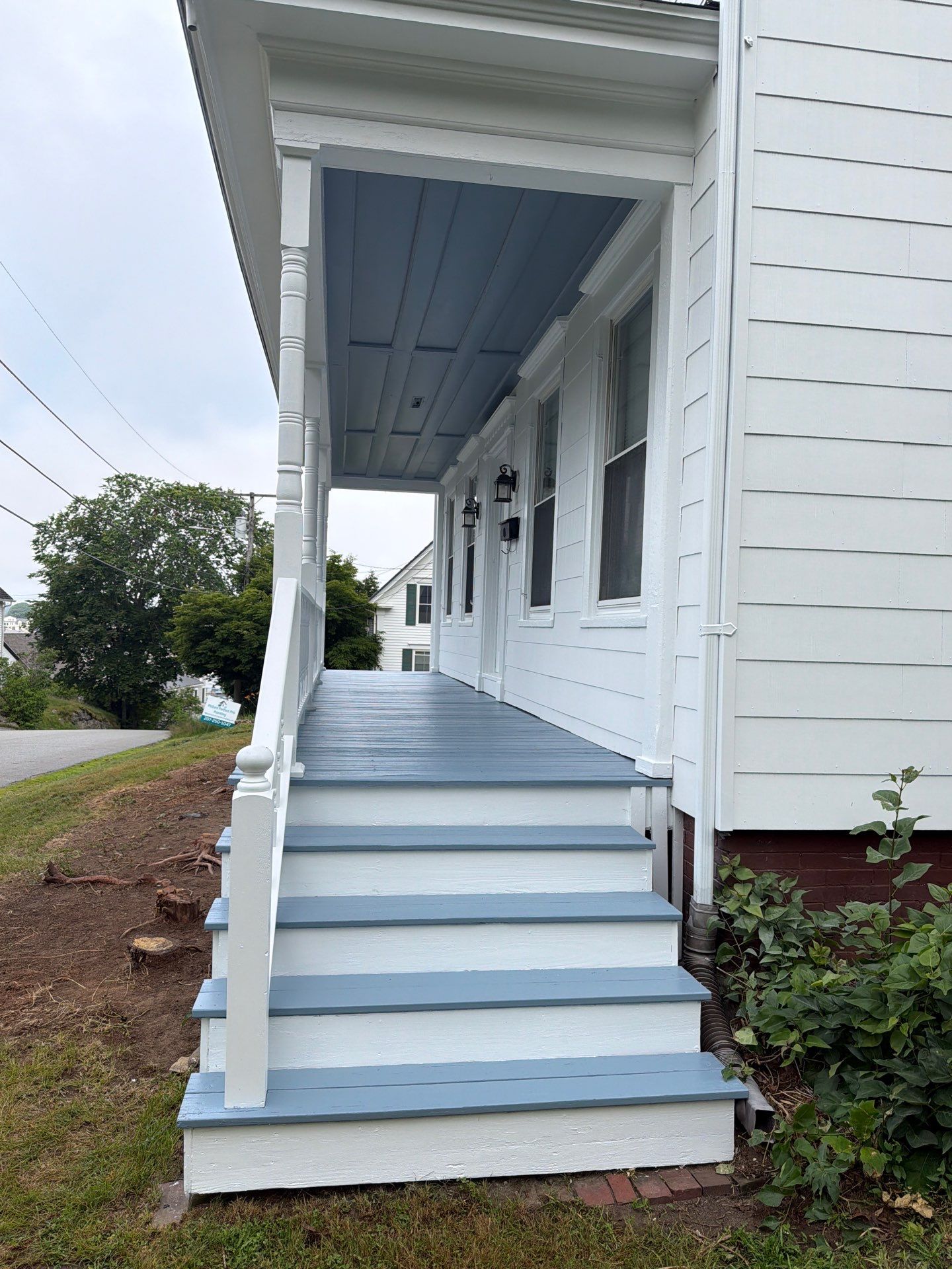 Full Exterior Painting and Porch Restoration in Boothbay Harbor by Picture Perfect Pro Painting