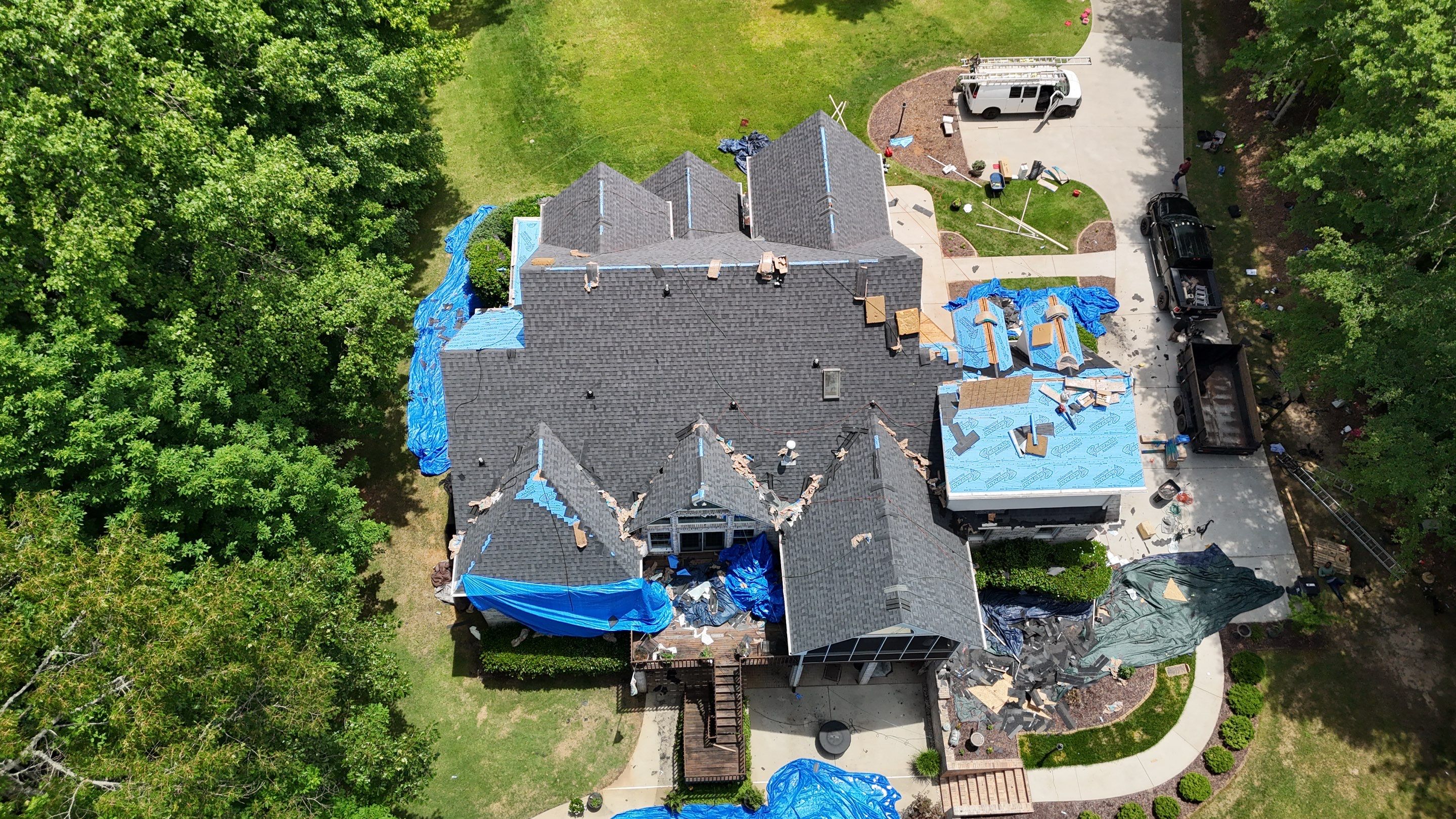 Insurance Paid Architectural Shingle Roof Replacement for Simpsonville Residence by Roofers LLC