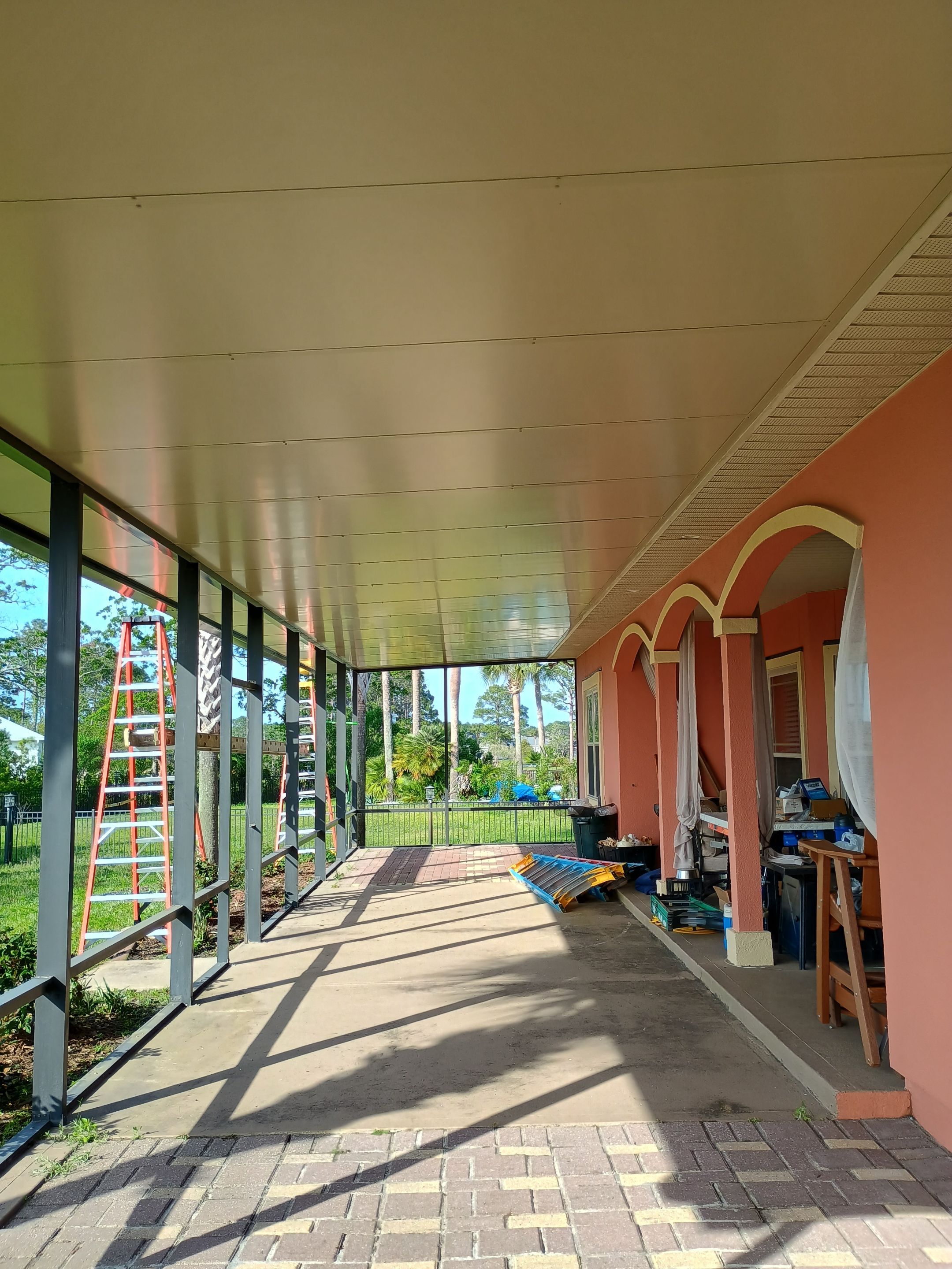 Patio Cover w/Pergola Trim using Colorbeam by Titan Sunrooms