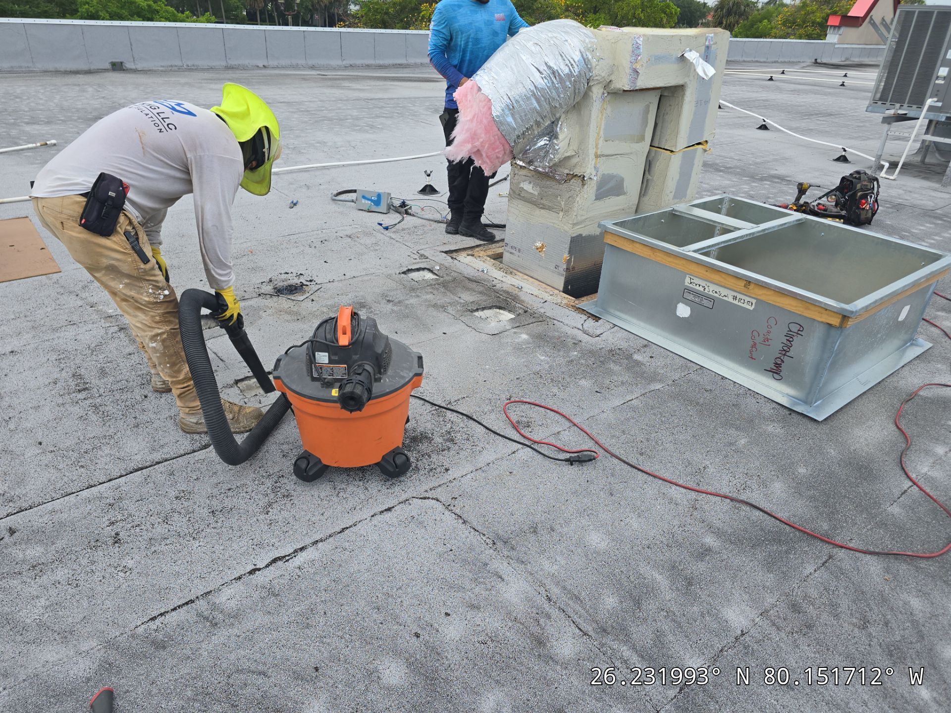 Commercial Roof Restoration and HVAC Curb Flashing in Pompano Beach by Roof King LLC