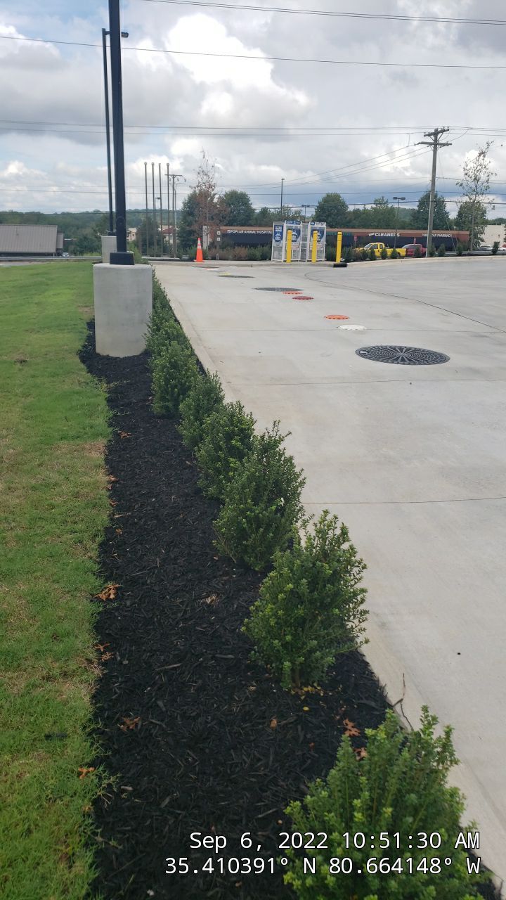 Commercial Landscaping Harris Teeter Fuel Station by Carolina-Metro Landscape, Inc