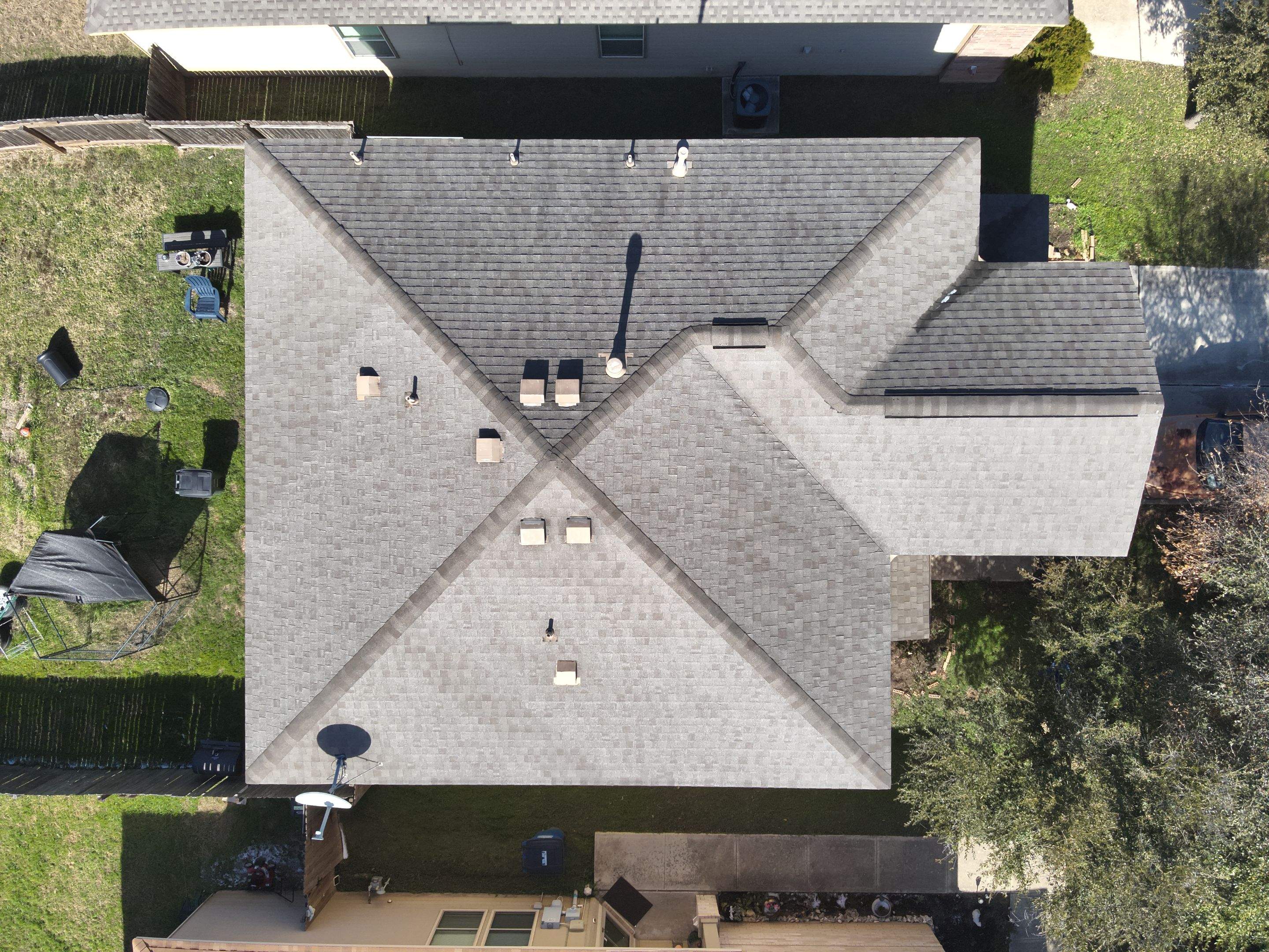 Residential Roof Replacement using Owens Corning - Duration - Driftwood by Action Exteriors Austin