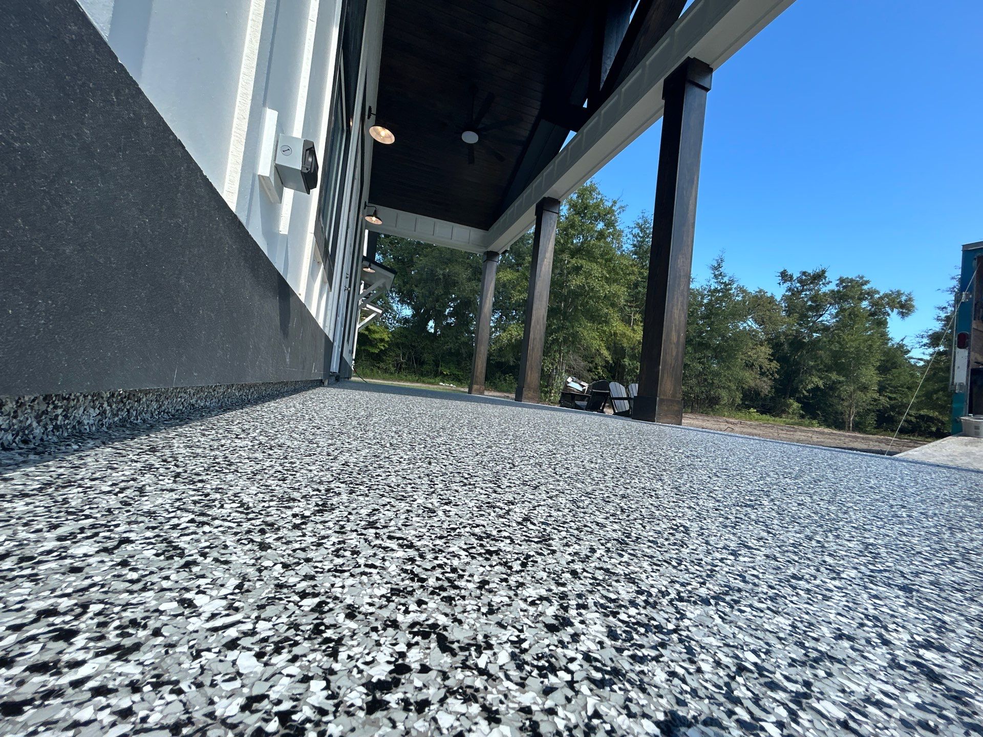 Say goodbye to unappealing outdoor floors and say hello to your Deese Elite DREAM floors 🤩 by Deese Elite Concrete Coatings