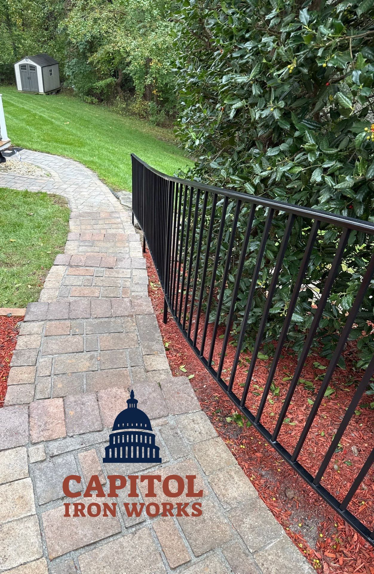 Curved Iron Stair Railing - Bowie, MD by Capitol Iron Works