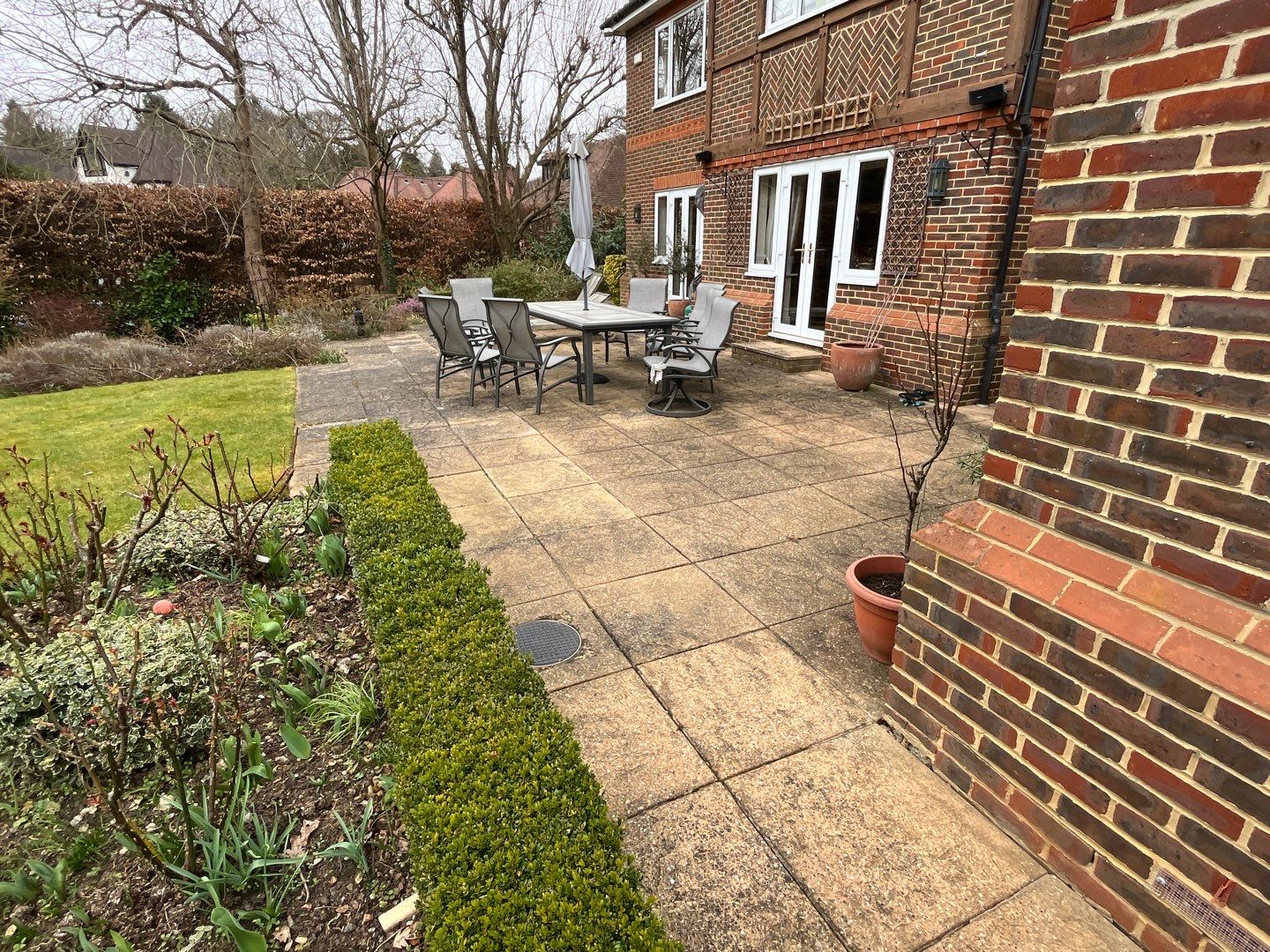 Patio Clean using 18inch Whirlaway FSC by Ges Exterior Cleaning ltd