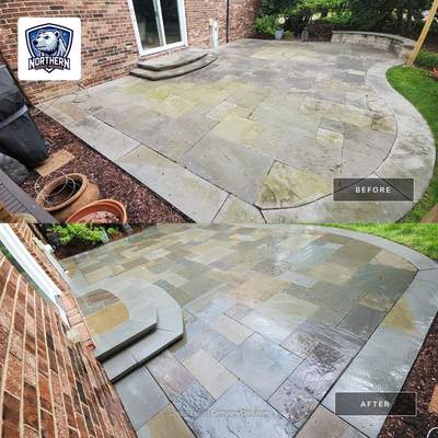 Bluestone Patio and Pool Deck Cleaning