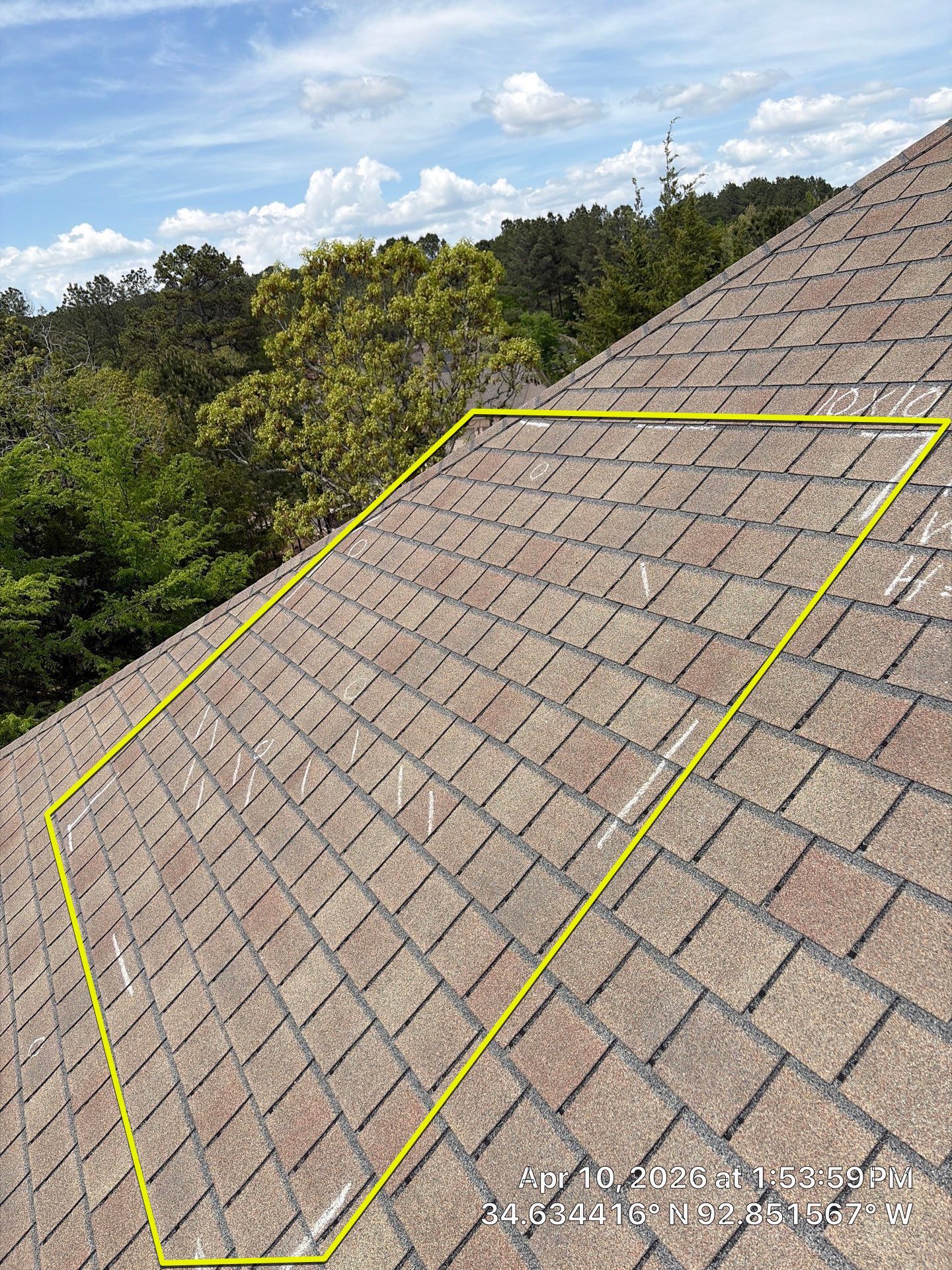 Shingle Roof Damage Assessment in Hot Springs Village by Temple Roofing and Exteriors