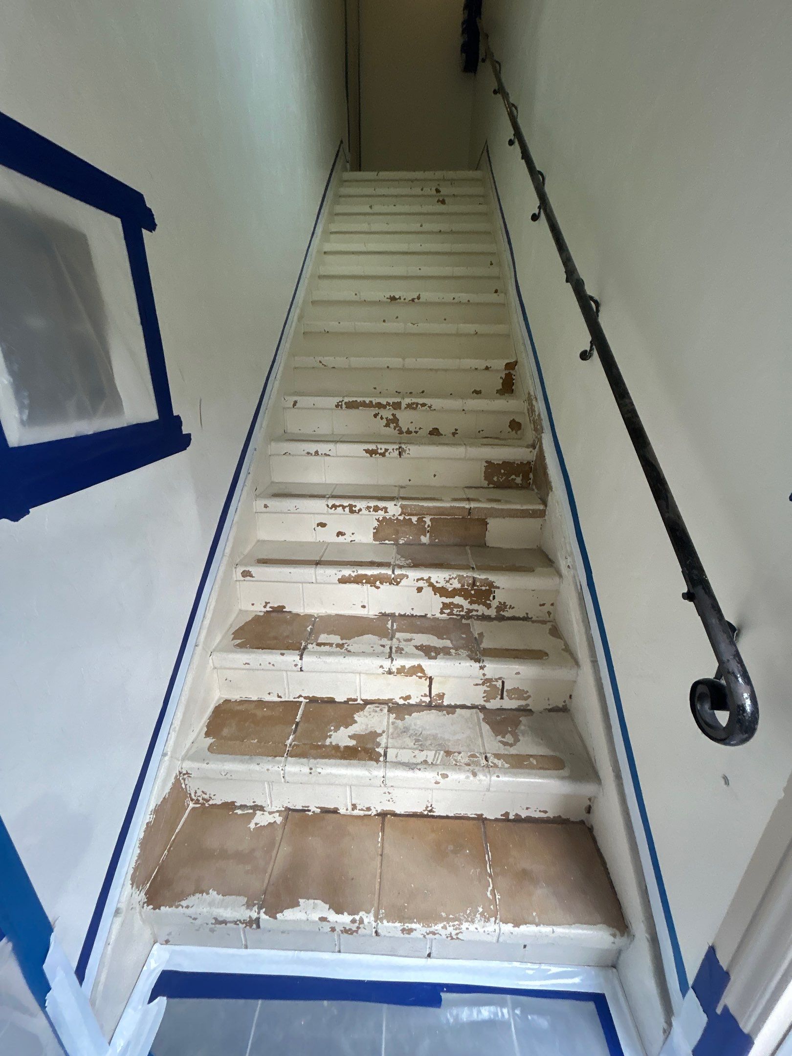 Sandblasting Paint Off Interior Staircase In Los Angeles, CA by La Power Washing Inc