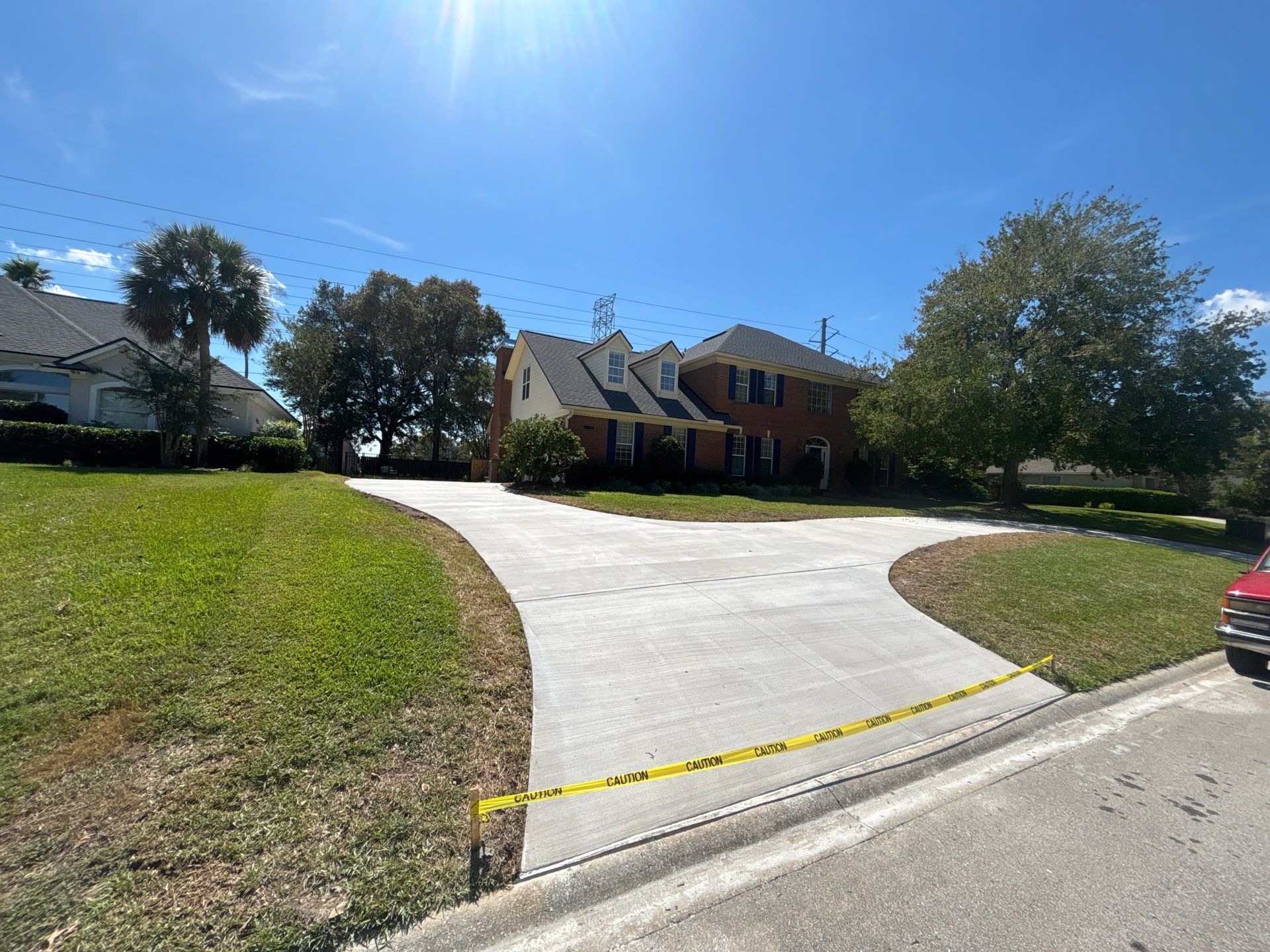 Driveway Replacement ON A HILL in Jacksonville, Florida by Burlington Concrete & Asphalt Inc